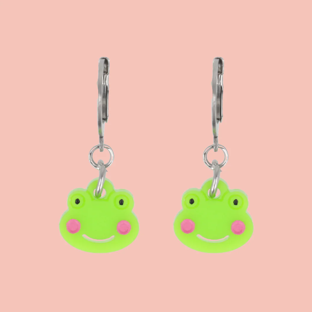 Happy Frogs Huggie Hoop Earrings