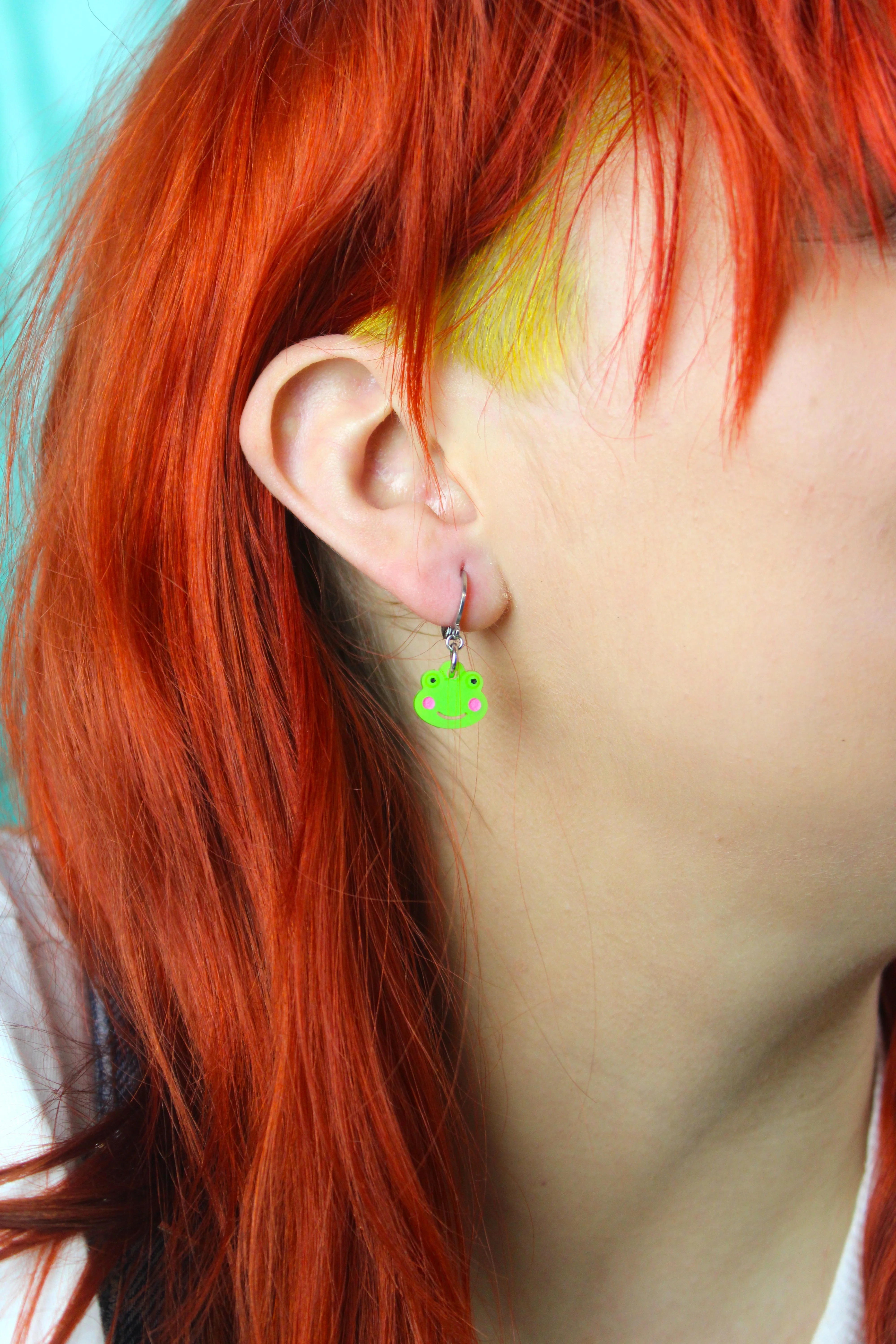 Happy Frogs Huggie Hoop Earrings - Image 2