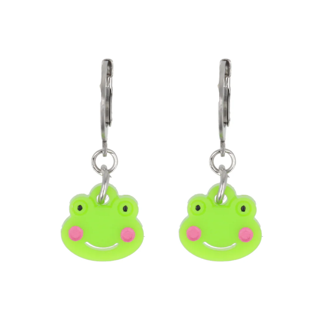 Happy Frogs Huggie Hoop Earrings - Image 4