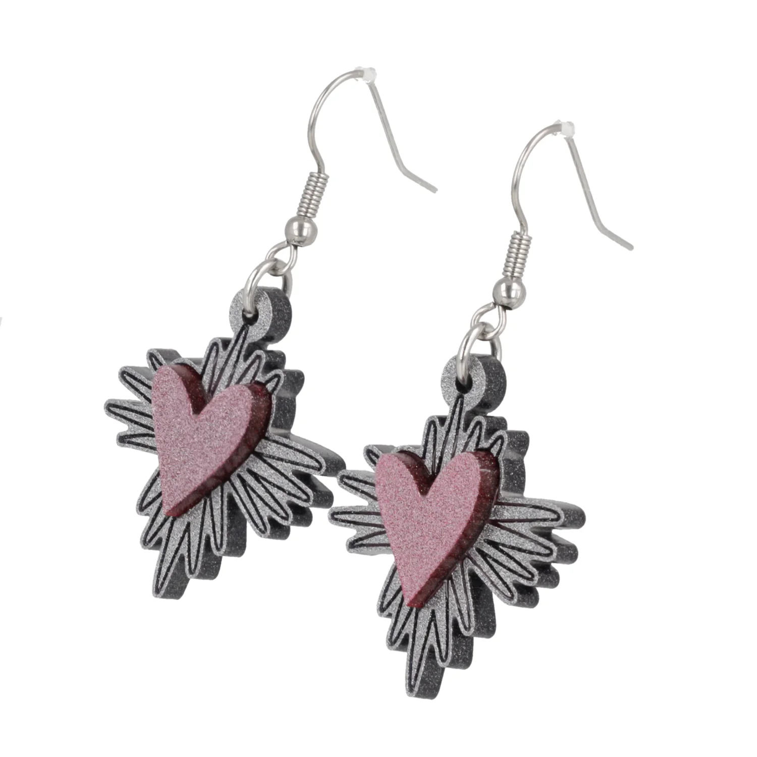 Heart Burst Earrings - Image 5