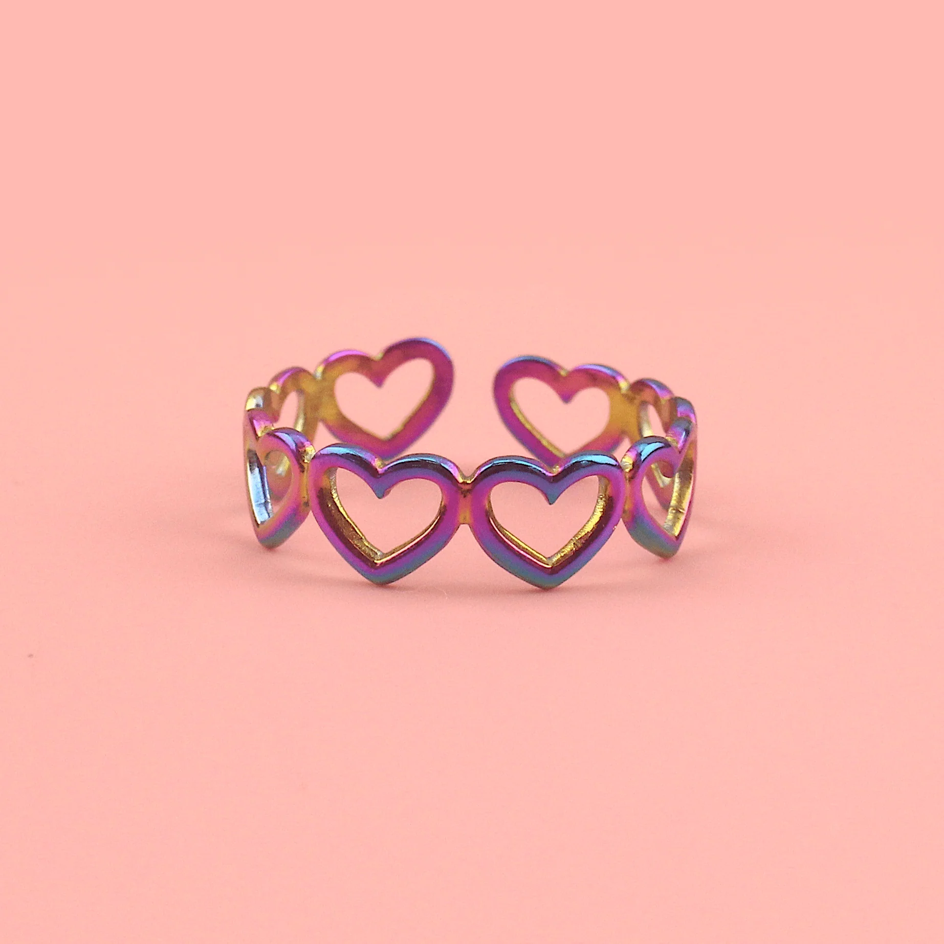 Heart of Steel Ring (Rainbow) - Image 2