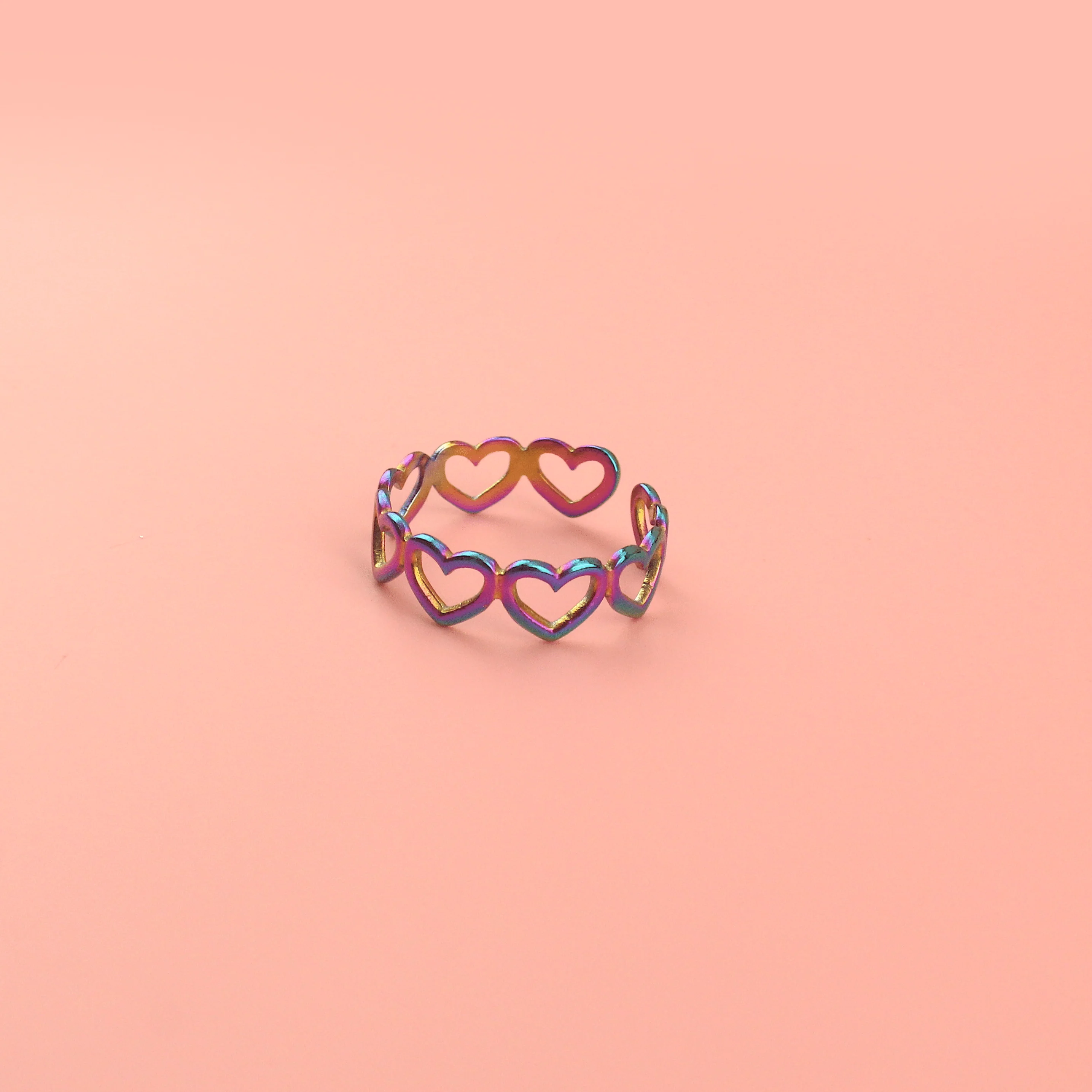 Heart of Steel Ring (Rainbow) - Image 4