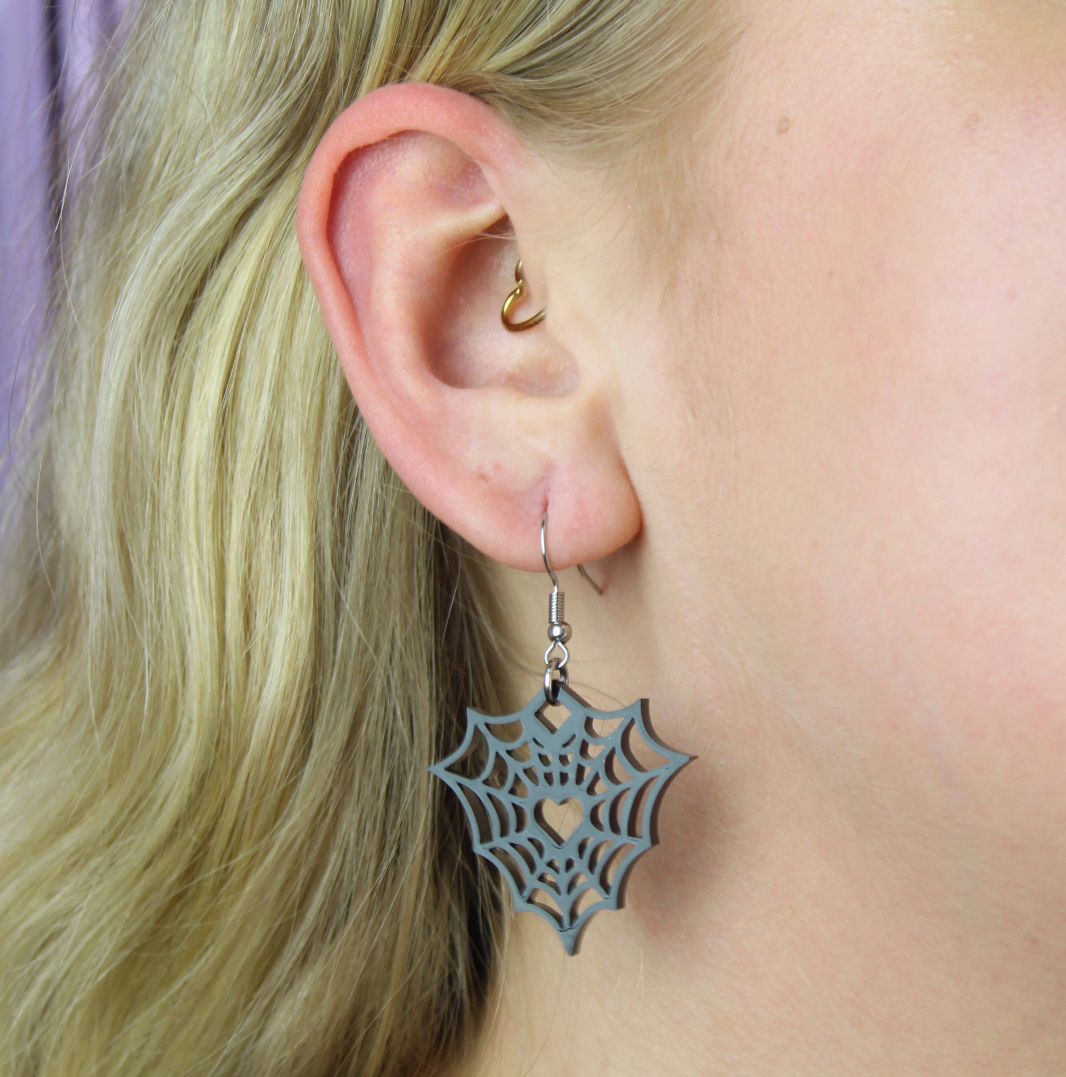 Heart Of The Web Earrings - Image 4