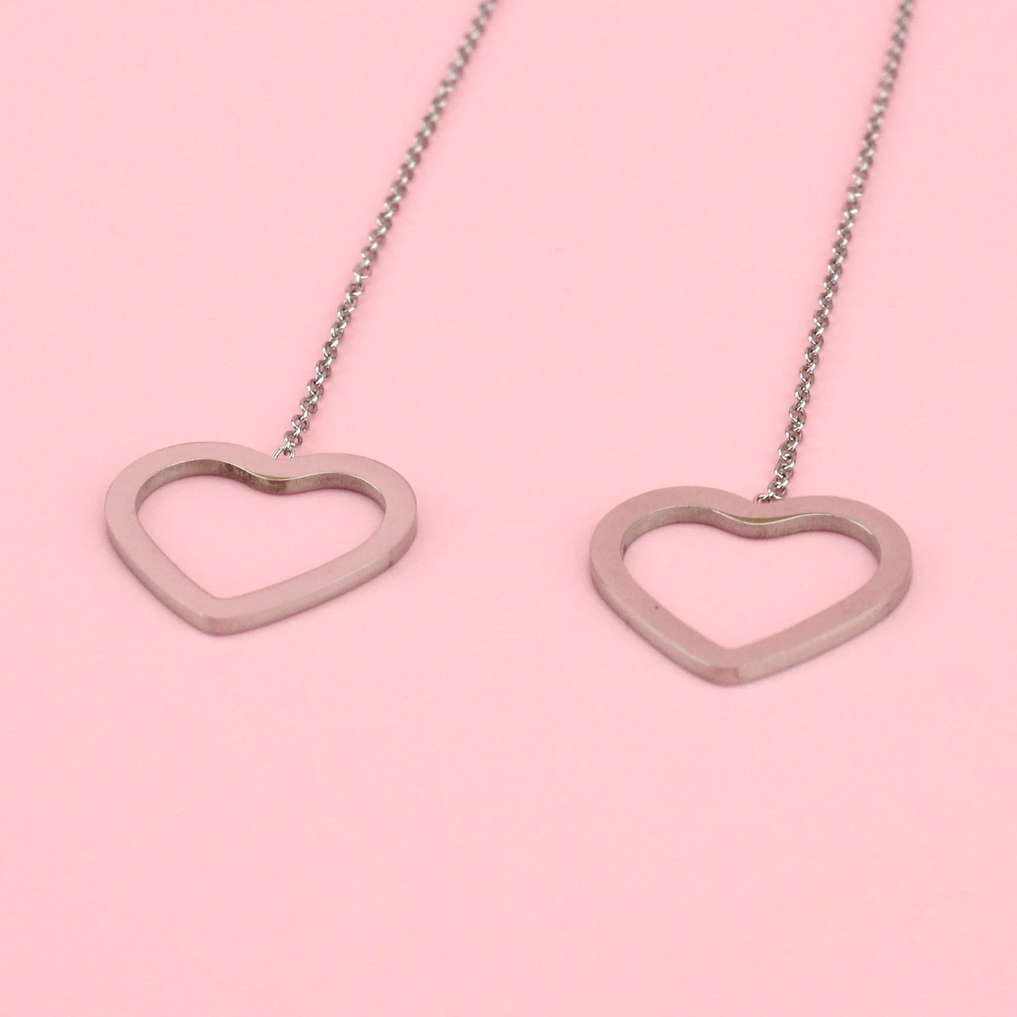 Heart Pull Through Earrings - Image 5