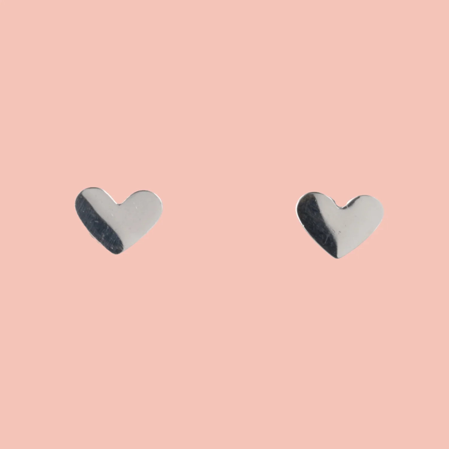 Heart Screw On Stud Earrings - Image 3