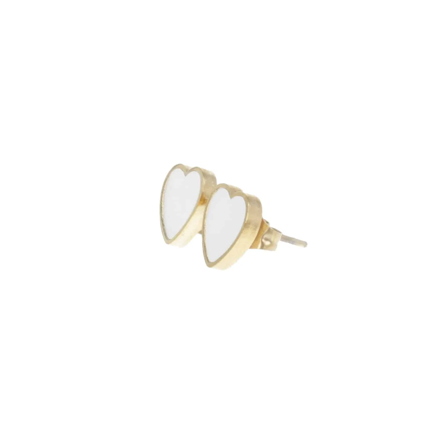 Heart Shell Stud Earrings (Gold Plated) - Image 5