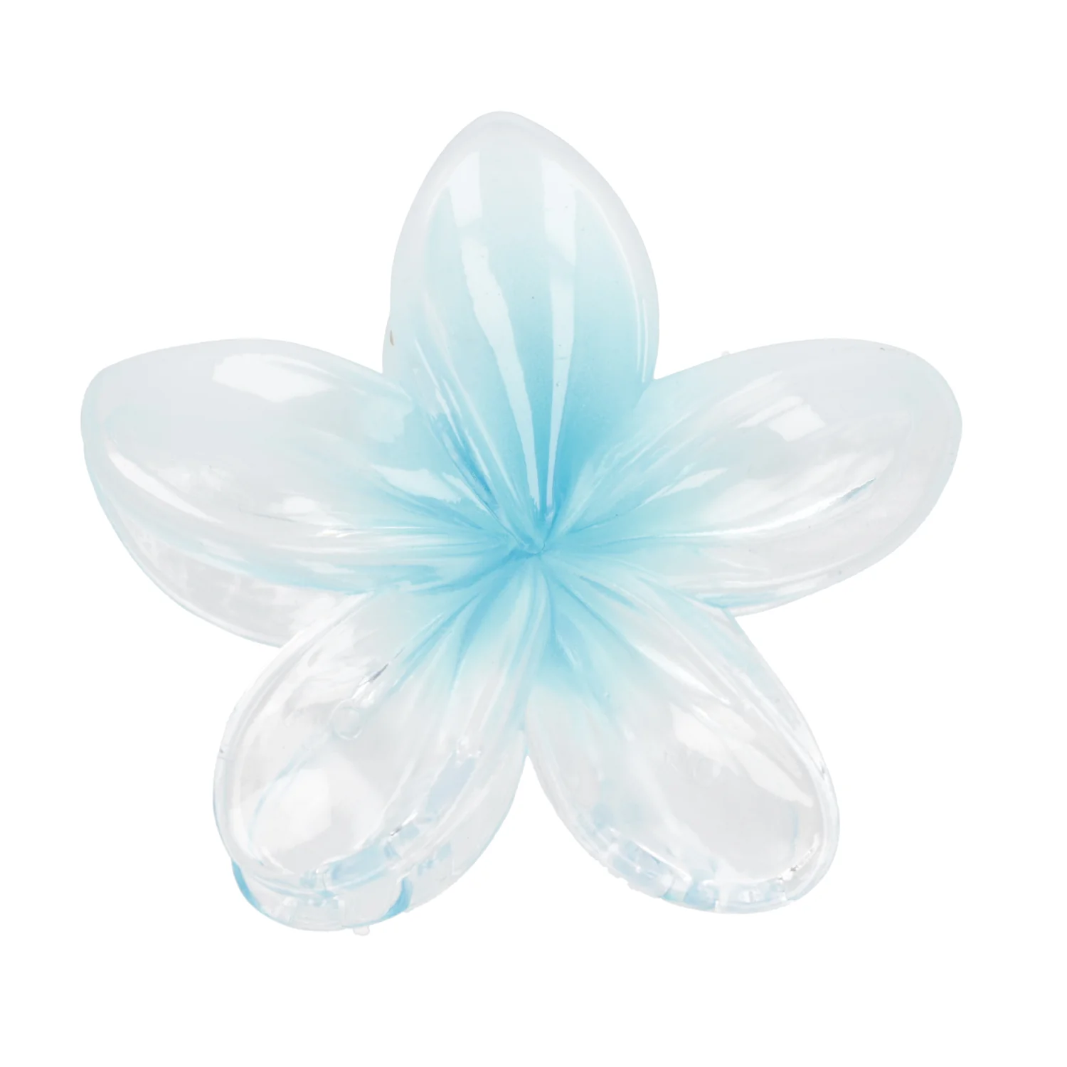 Hibiscus Flower Hair Clip - Blue - Image 2