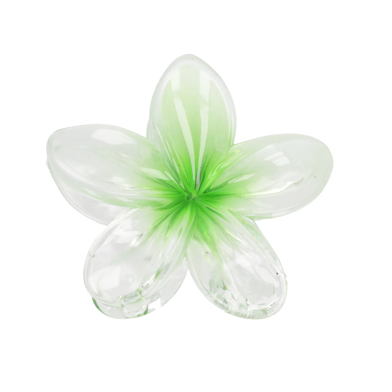 Hibiscus Flower Hair Clip - Green - Image 2