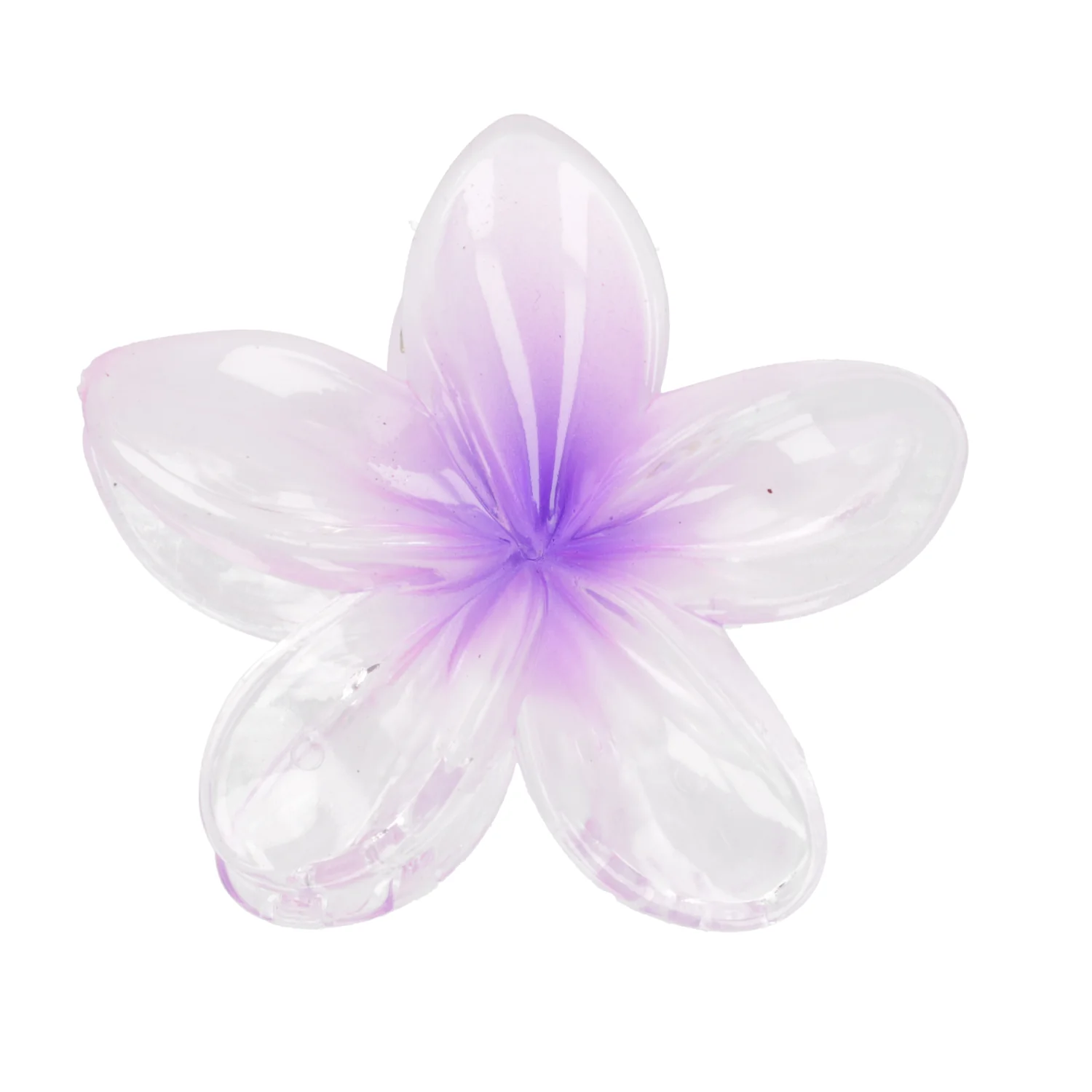 Hibiscus Flower Hair Clip - Purple - Image 2