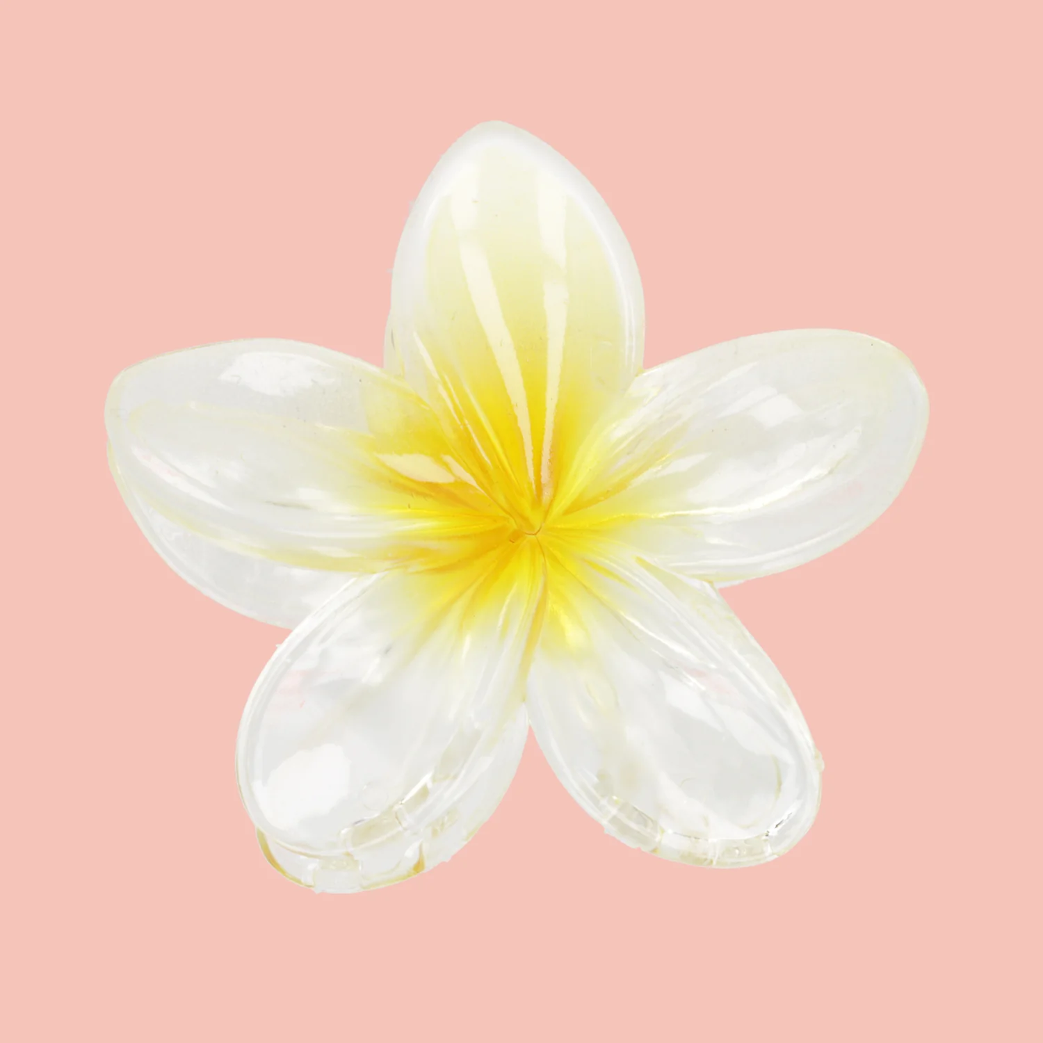 Hibiscus Flower Hair Clip - Yellow