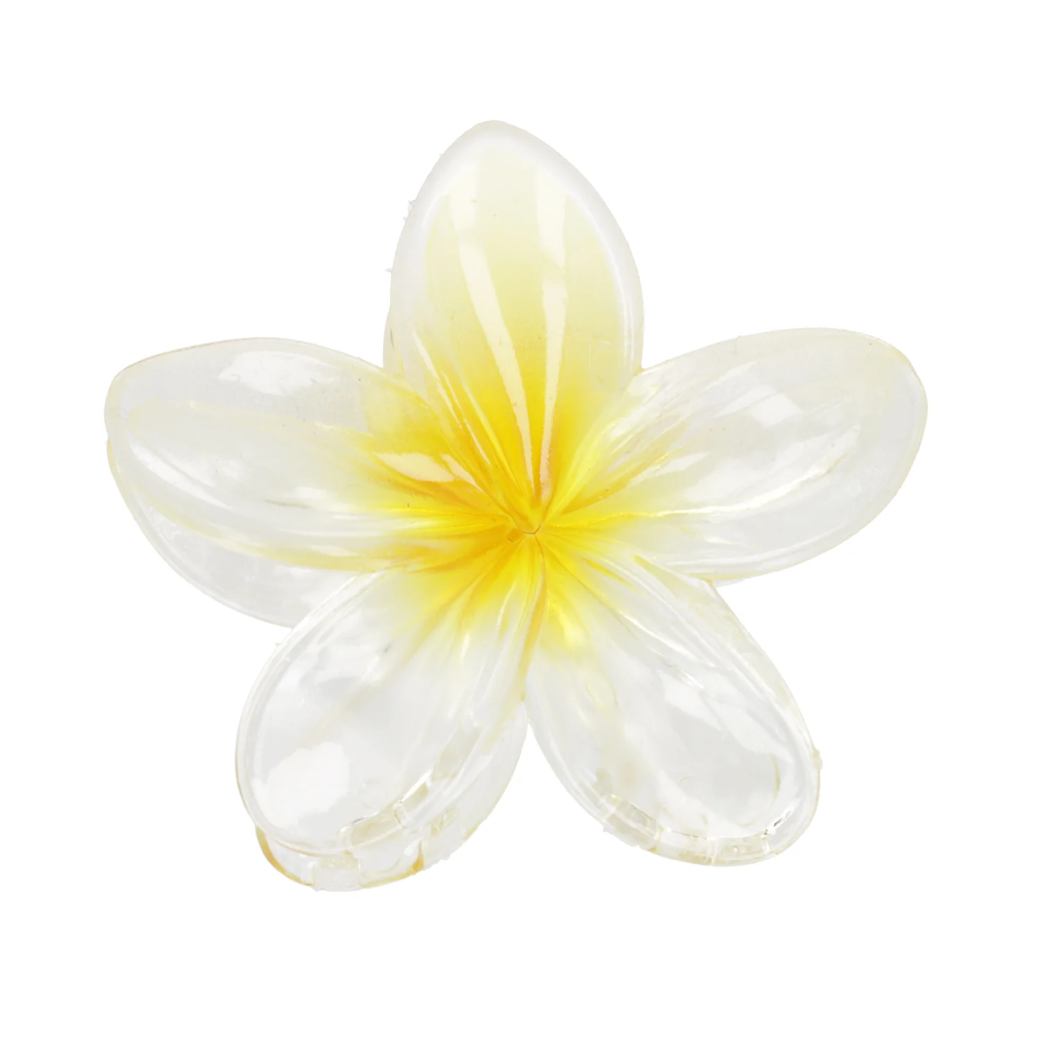 Hibiscus Flower Hair Clip - Yellow - Image 2