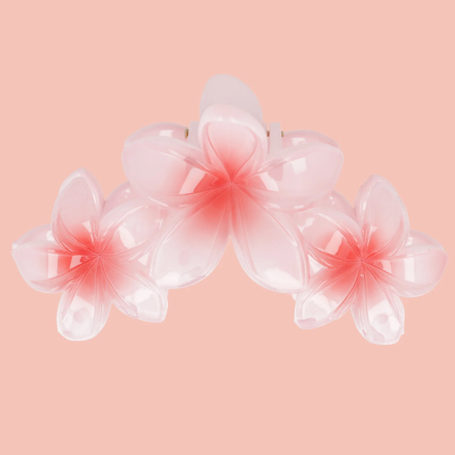 Hibiscus Flower Trio Hair Clip - Pink
