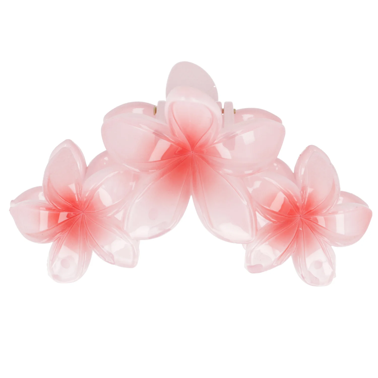 Hibiscus Flower Trio Hair Clip - Pink - Image 4