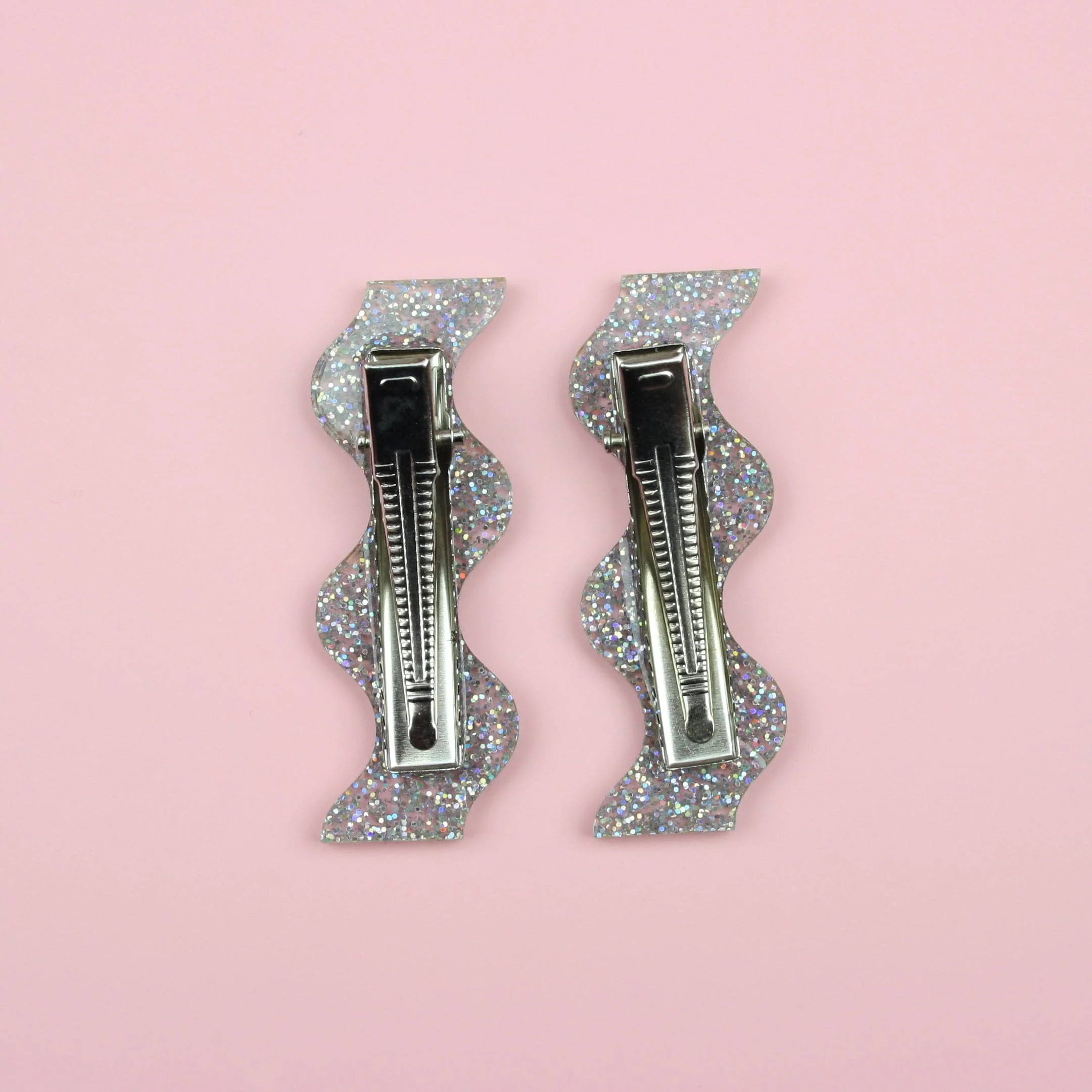 Holographic Glitter Wavy Hair Clips - Image 6