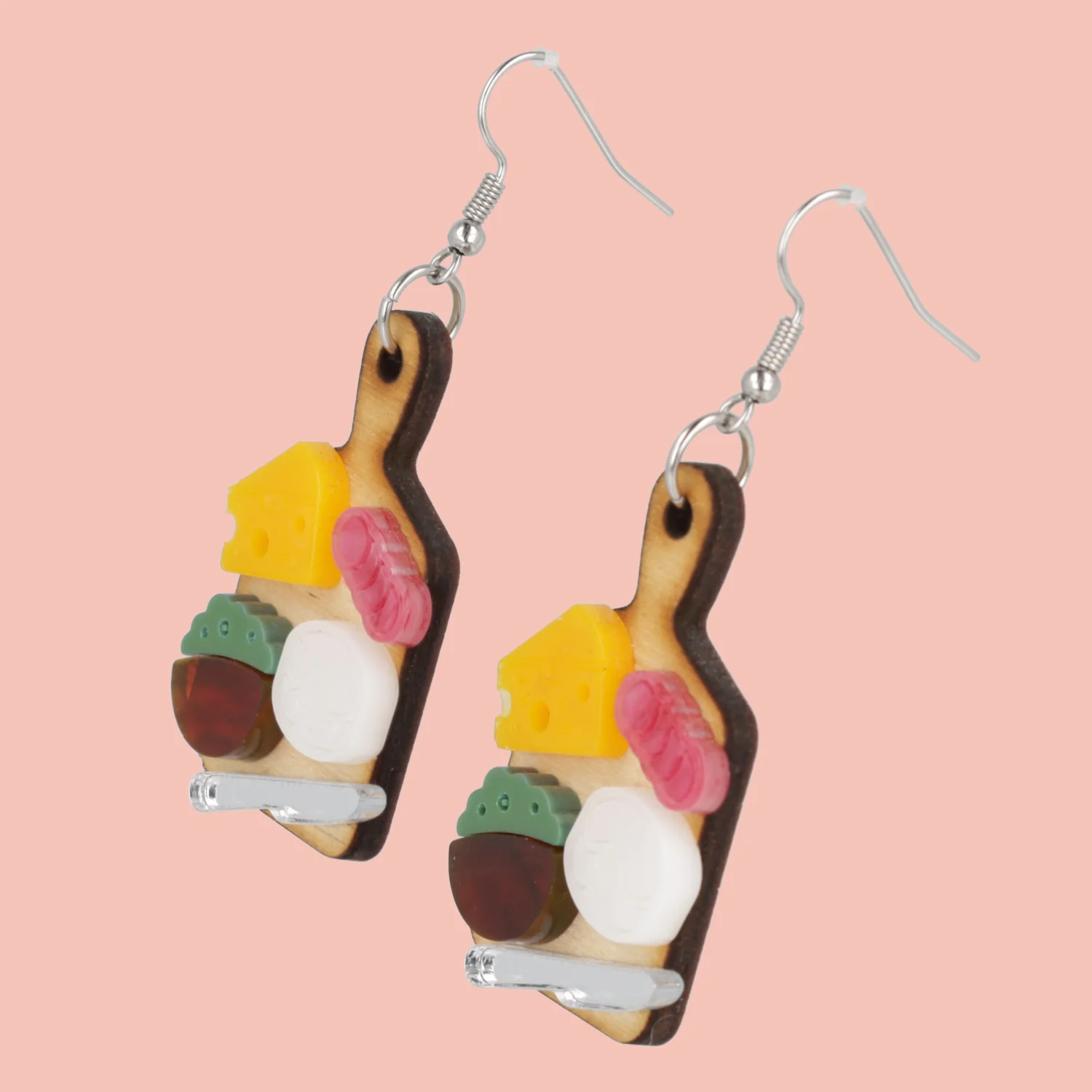 Holy Cheeses Charcuterie Board Earrings - Image 3