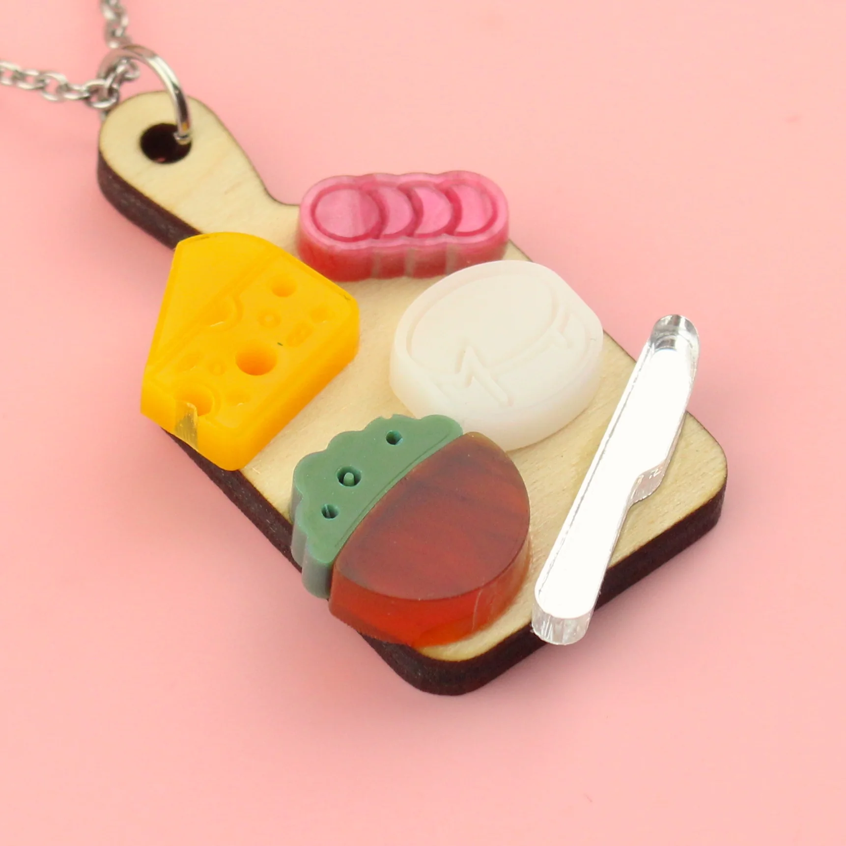Holy Cheeses Charcuterie Board Necklace - Image 3