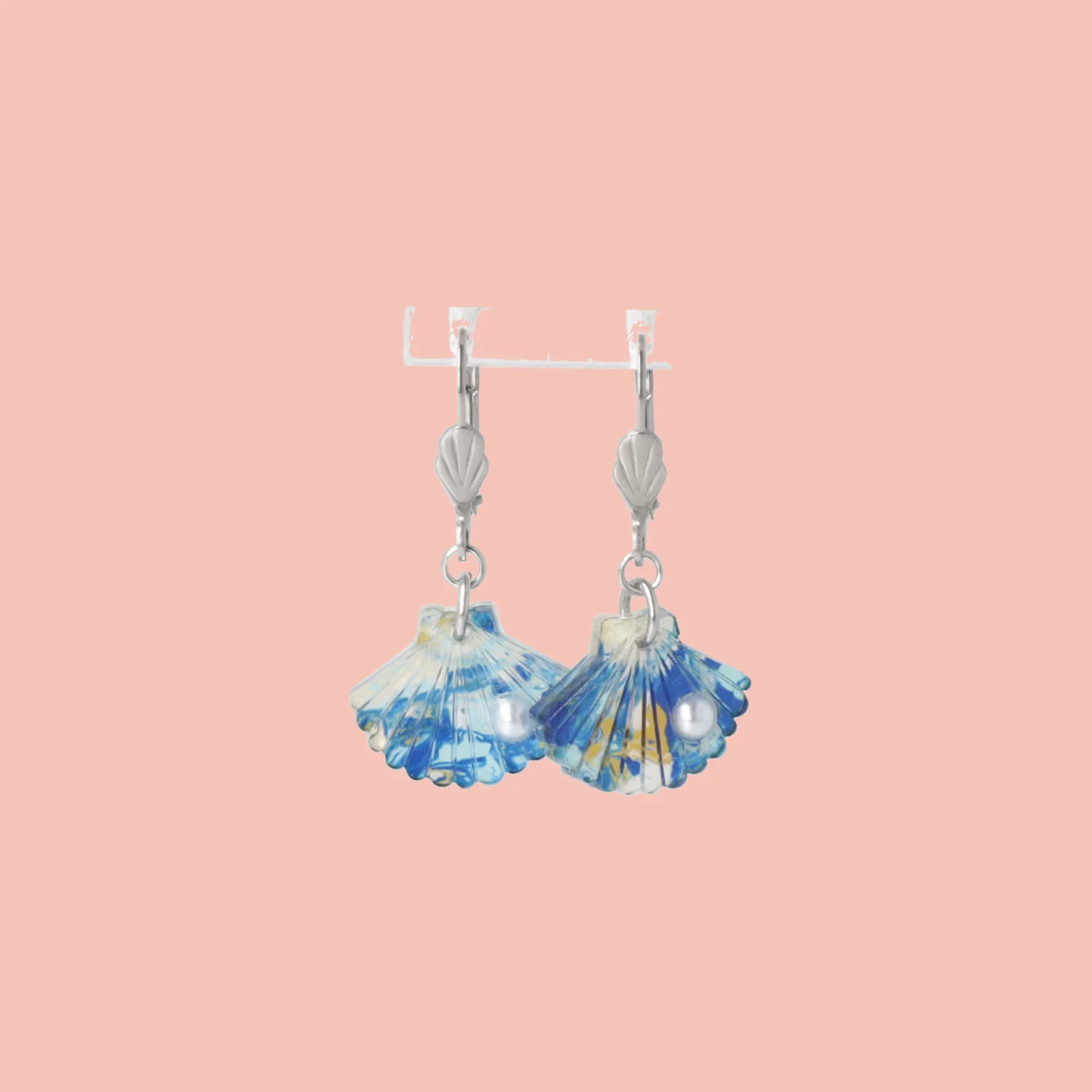 Hot Pearl Summer Earrings (Blue Abalone) - Image 3