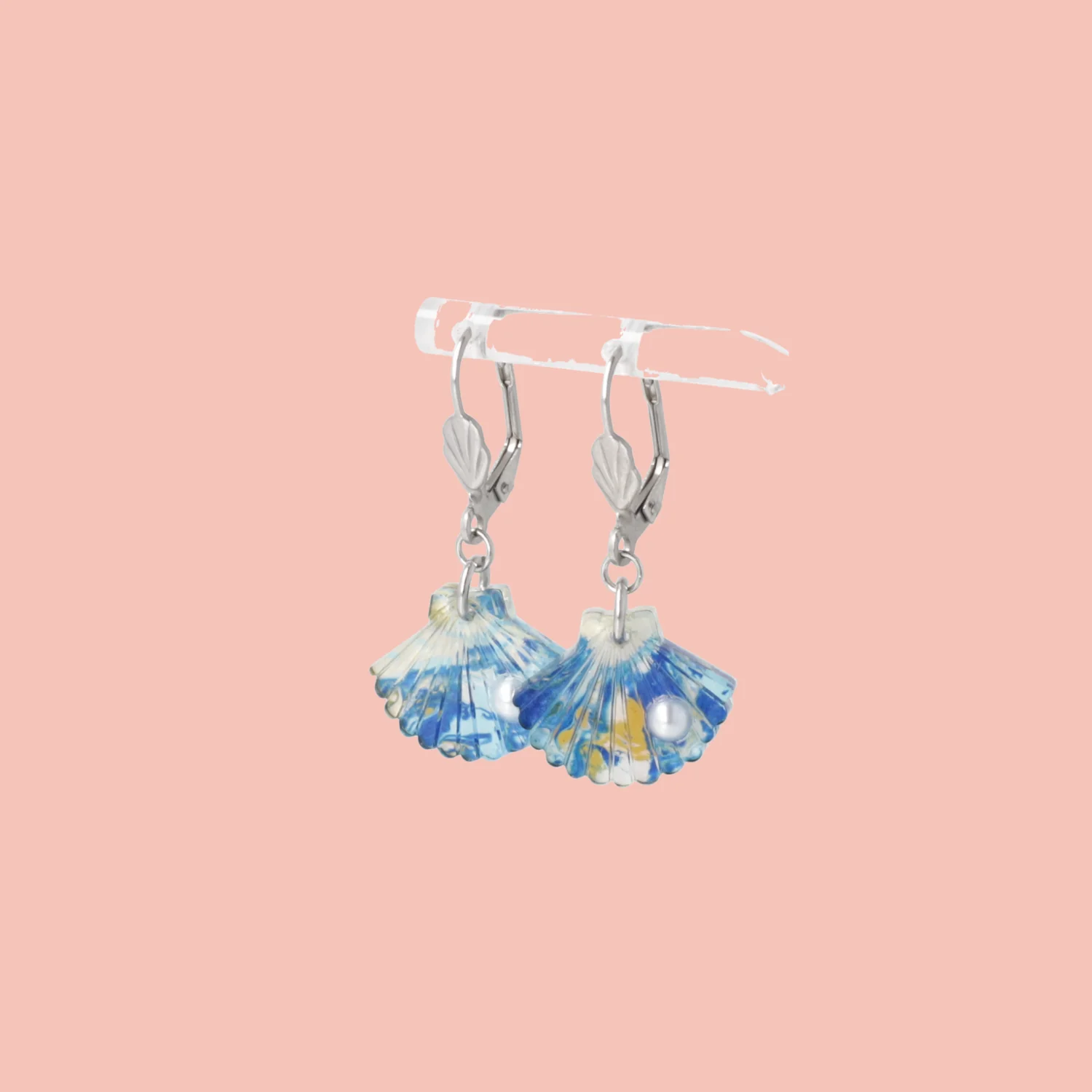 Hot Pearl Summer Earrings (Blue Abalone) - Image 5