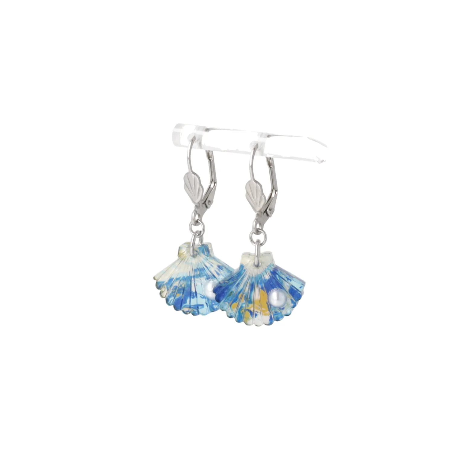 Hot Pearl Summer Earrings (Blue Abalone) - Image 7