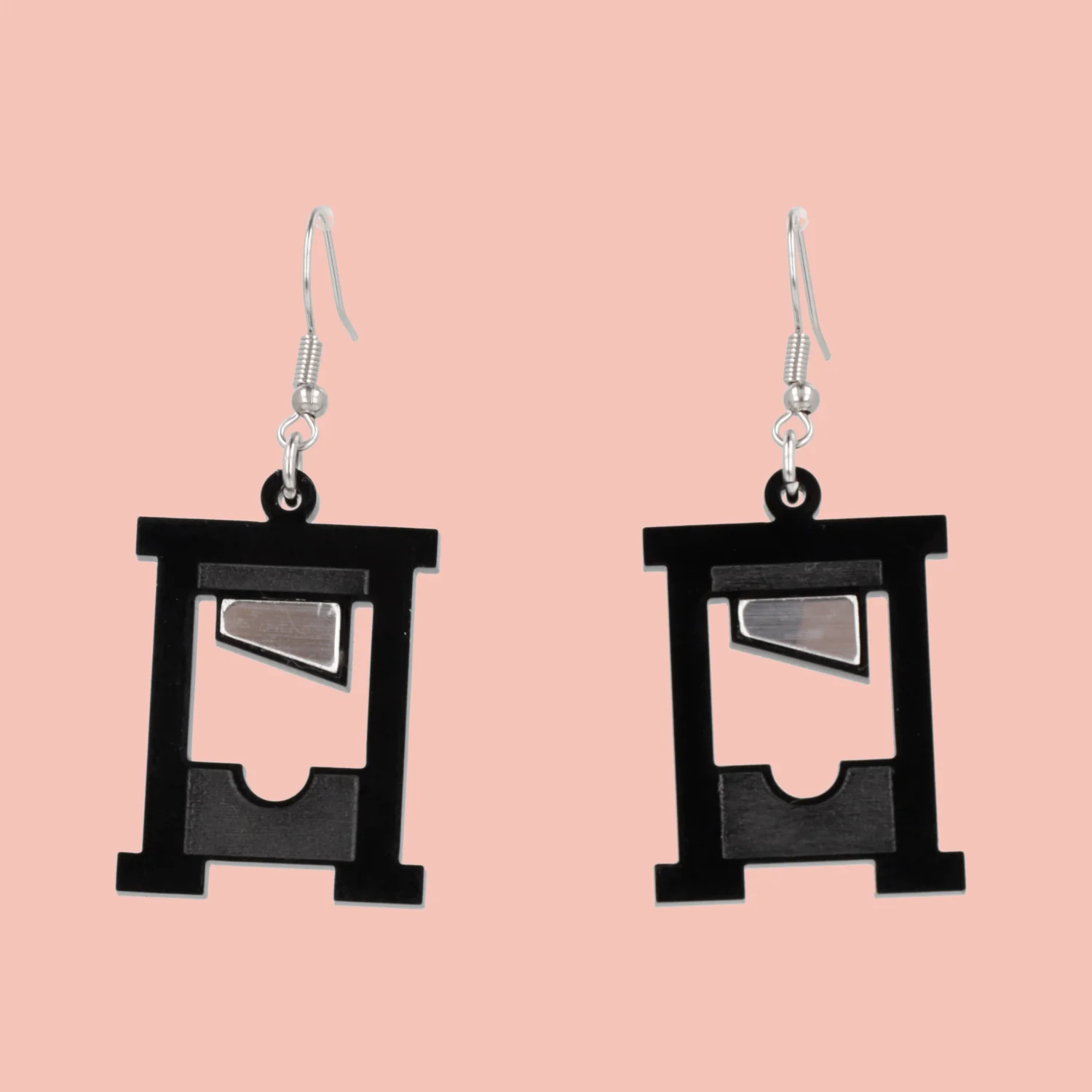 How's Your Head? Guillotine Earrings - Black