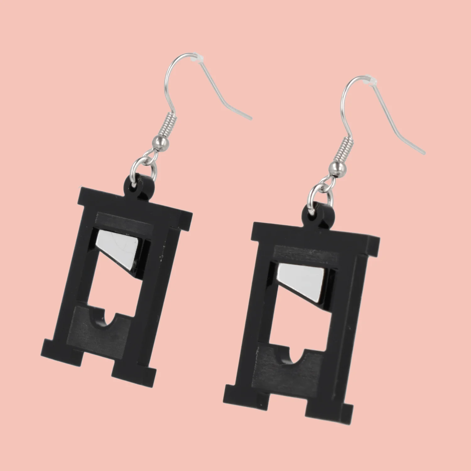 How's Your Head? Guillotine Earrings - Black - Image 3