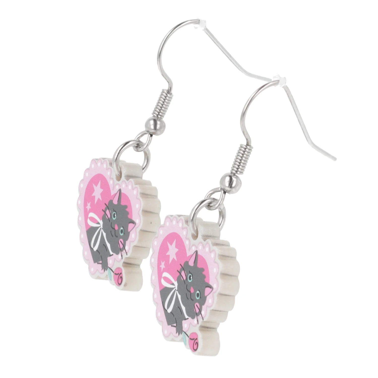 I Give You This Rose Cat Earrings - Image 6