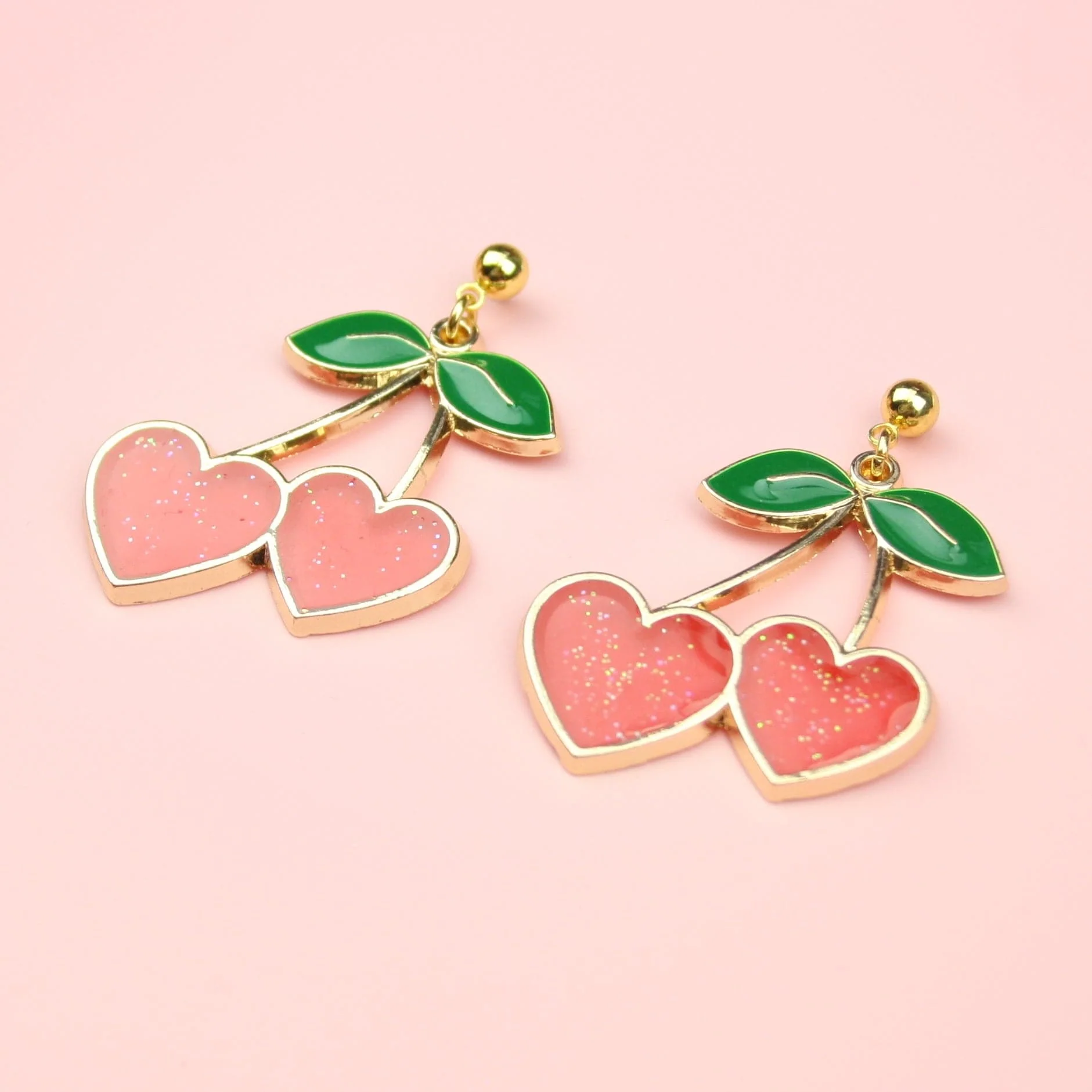 I Heart Cherries Earrings (Red) - Image 5