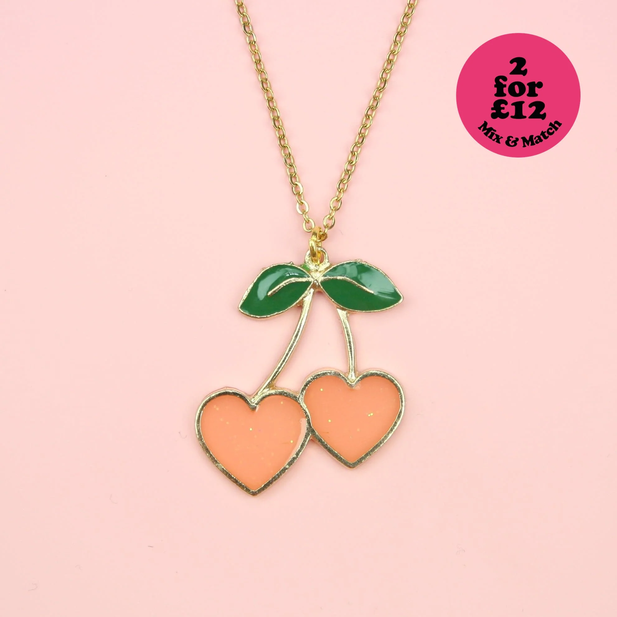 I Heart Cherries Necklace