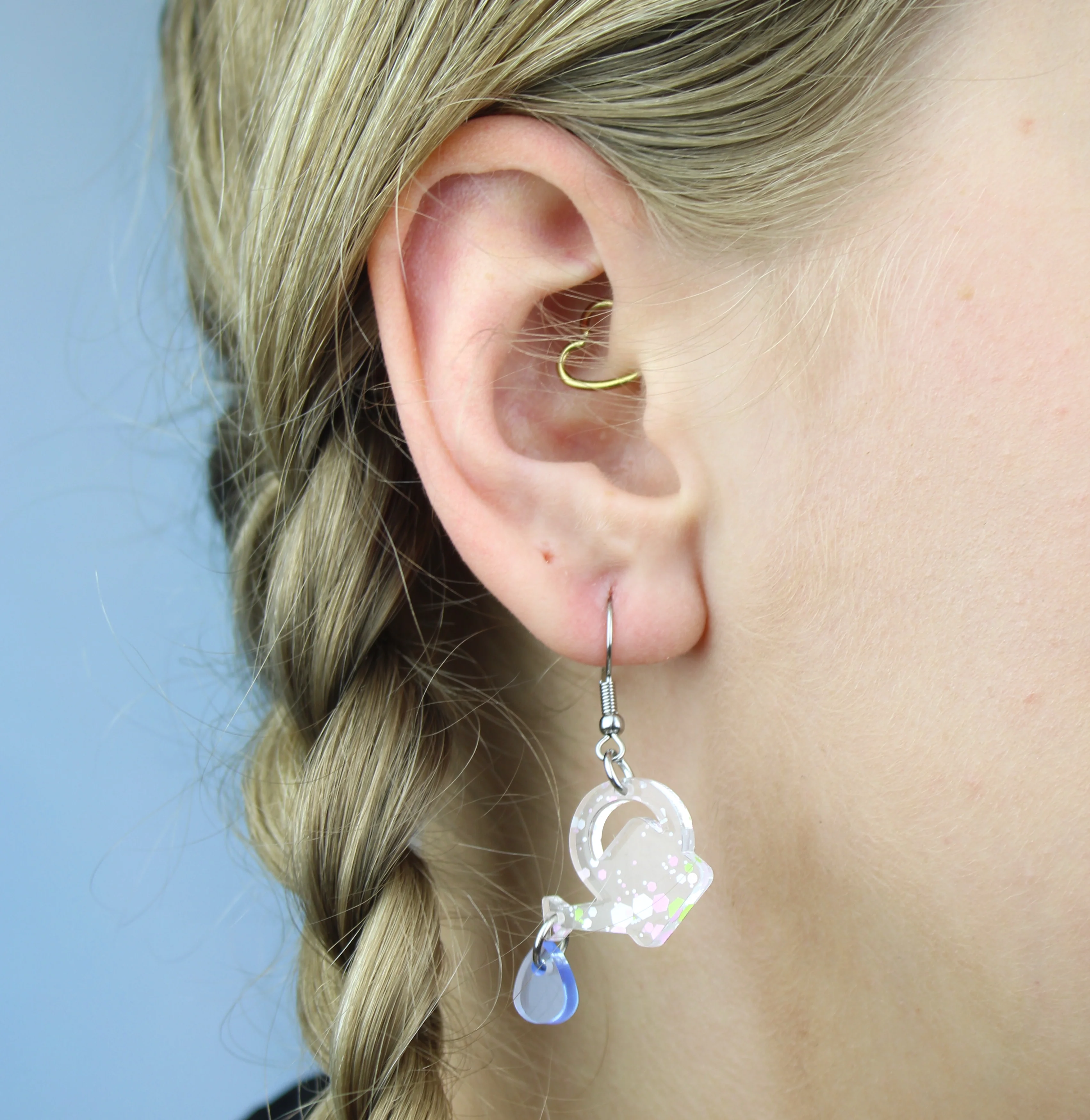 I Wet My Plants! Confetti Watering Can Earrings - Image 4