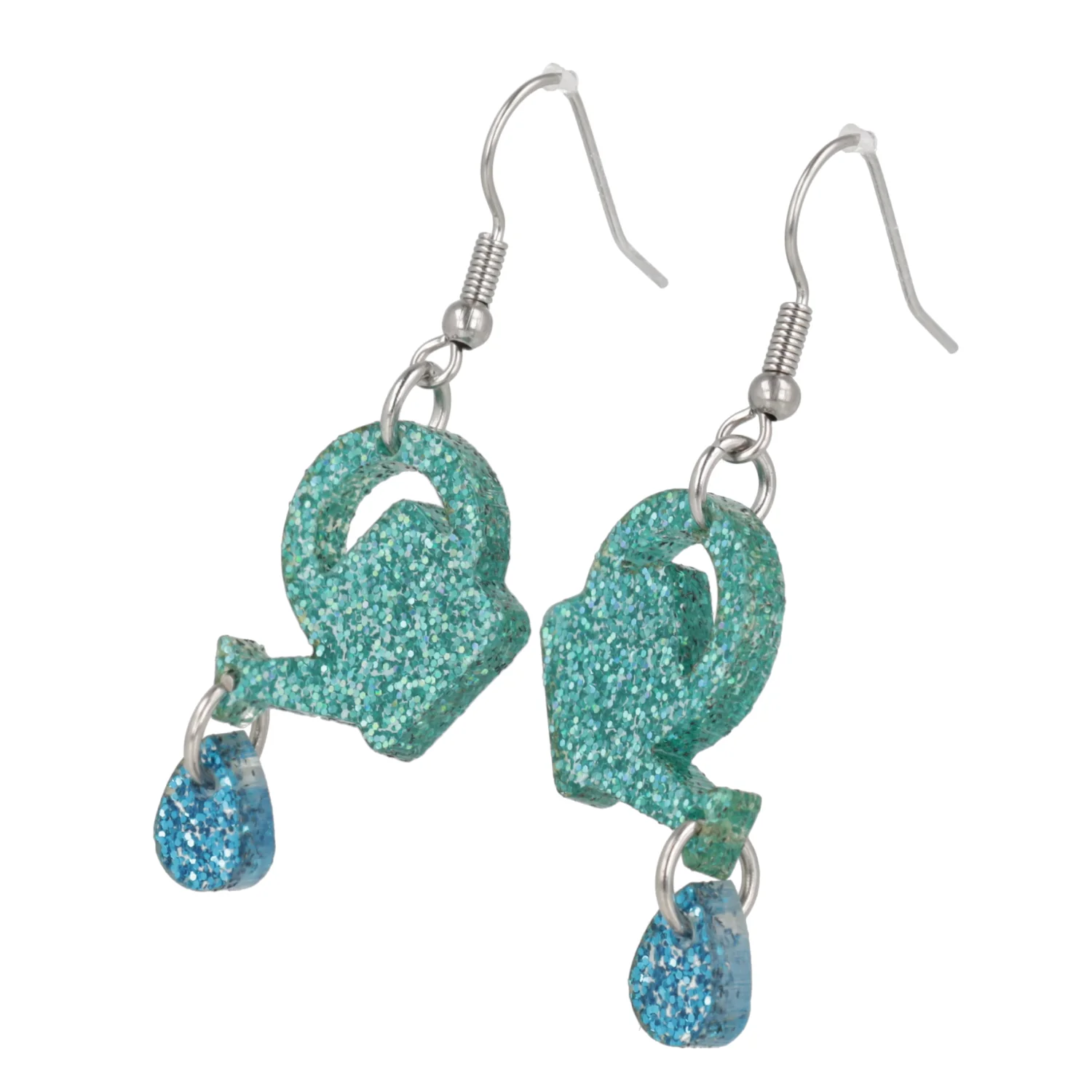 I Wet My Plants! Glitter Watering Can Earrings - Image 6