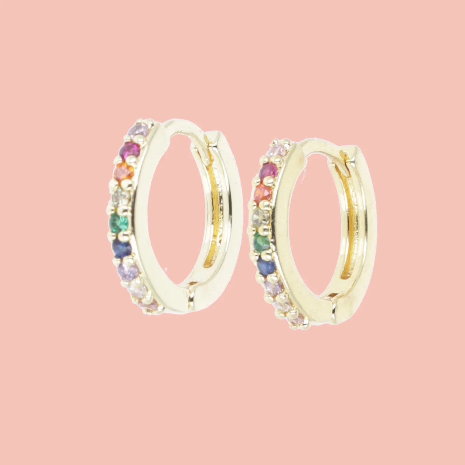 Infinity Huggie Hoop Earrings (Gold Plated)