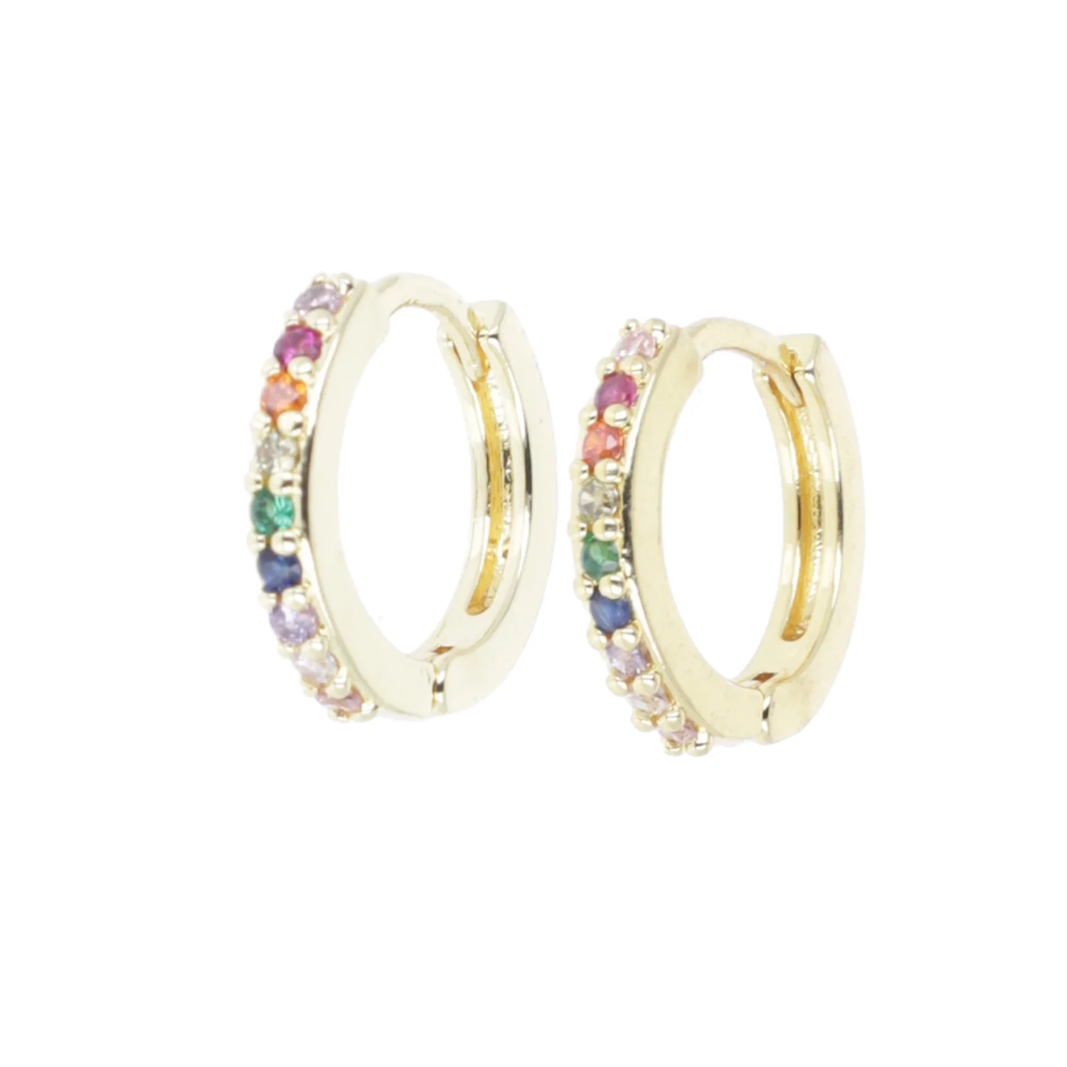 Infinity Huggie Hoop Earrings (Gold Plated) - Image 3