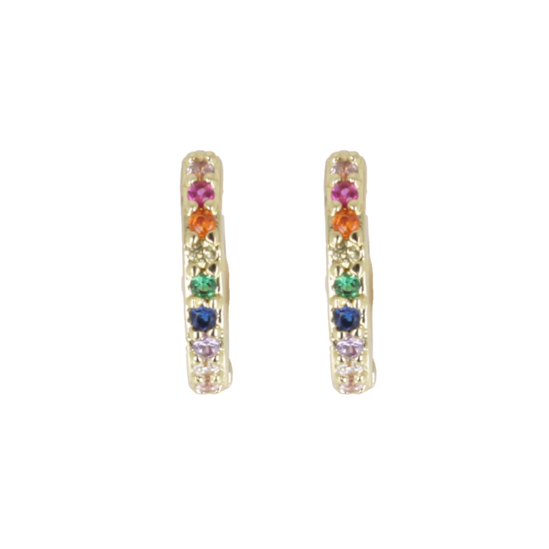 Infinity Huggie Hoop Earrings (Gold Plated) - Image 4