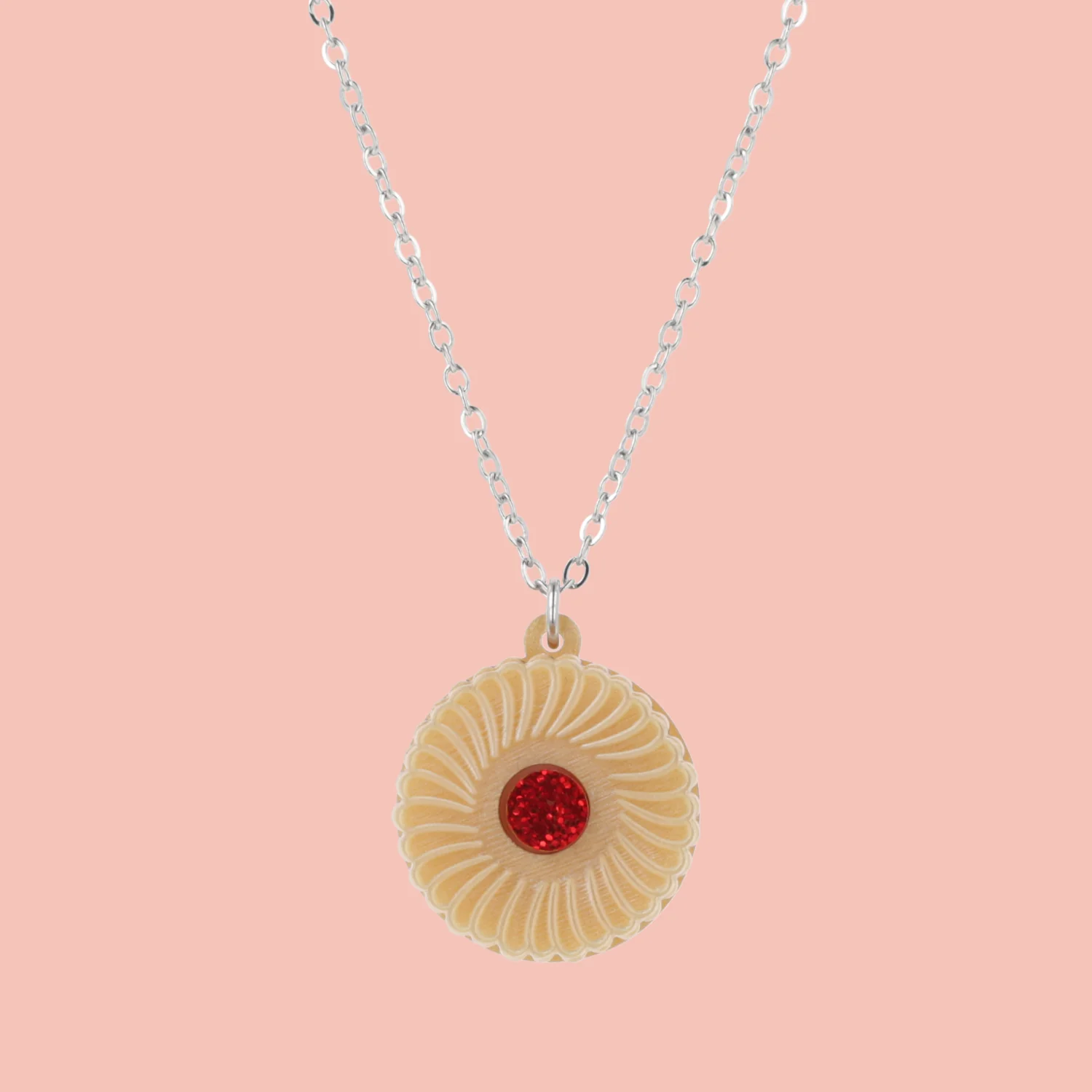 Jam & Cream Biscuit Necklace