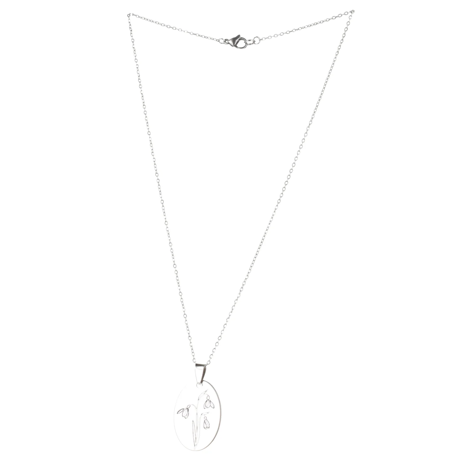 January Birth Flower Necklace - Snowdrop - Image 6
