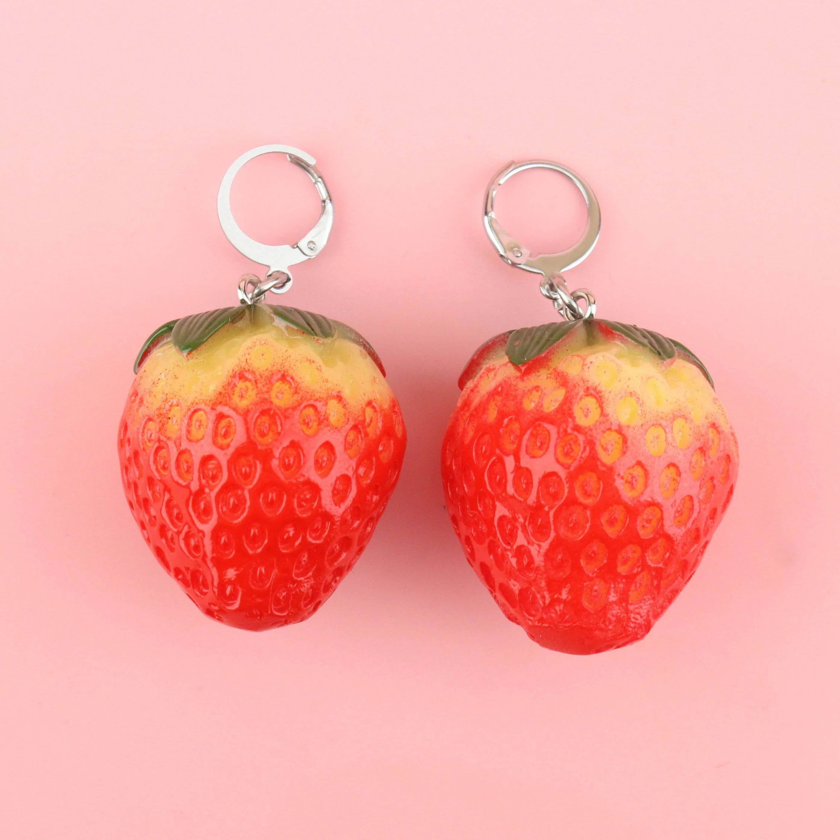 Jerry The Berry Strawberry Huggie Hoop Earrings - Image 3