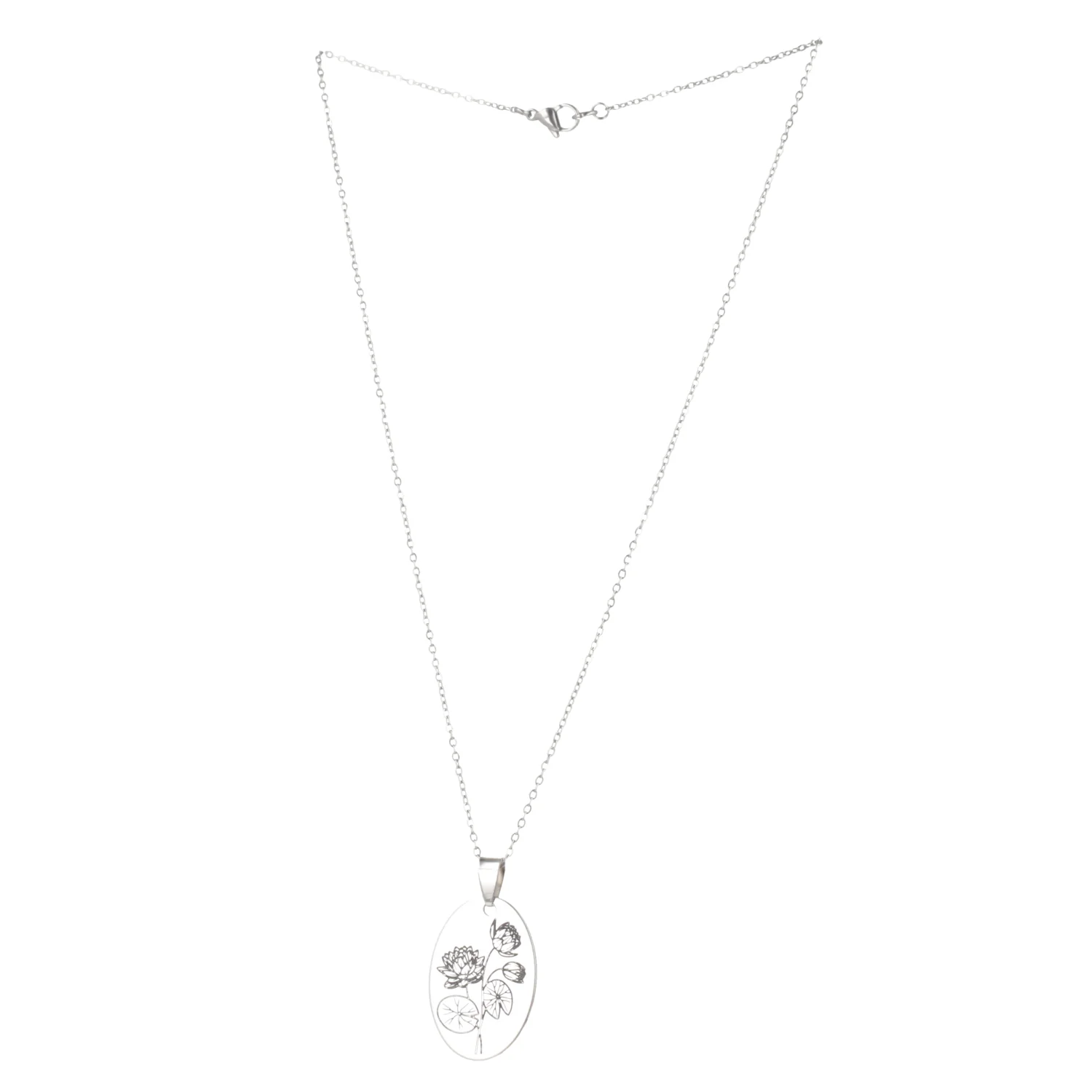 July Birth Flower Necklace - Water Lily - Image 6