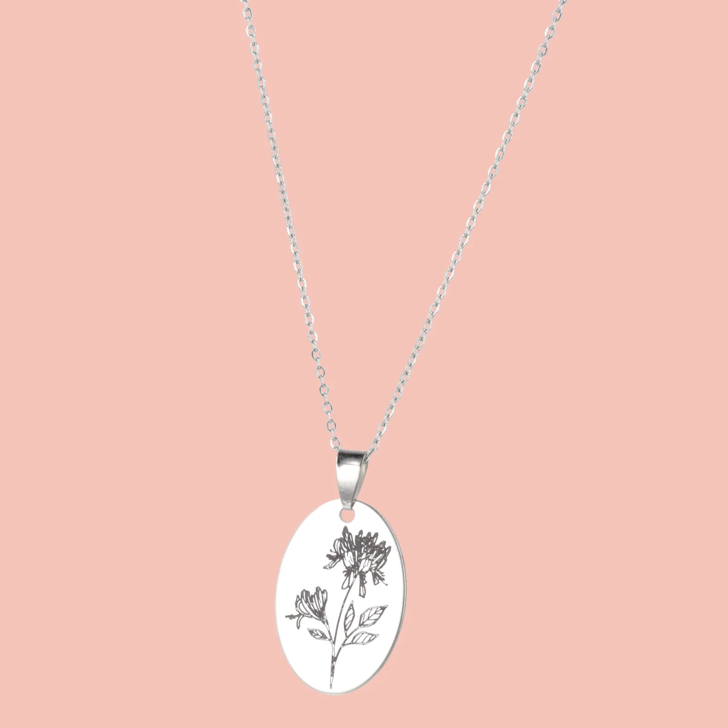 June Birth Flower Necklace - Honeysuckle