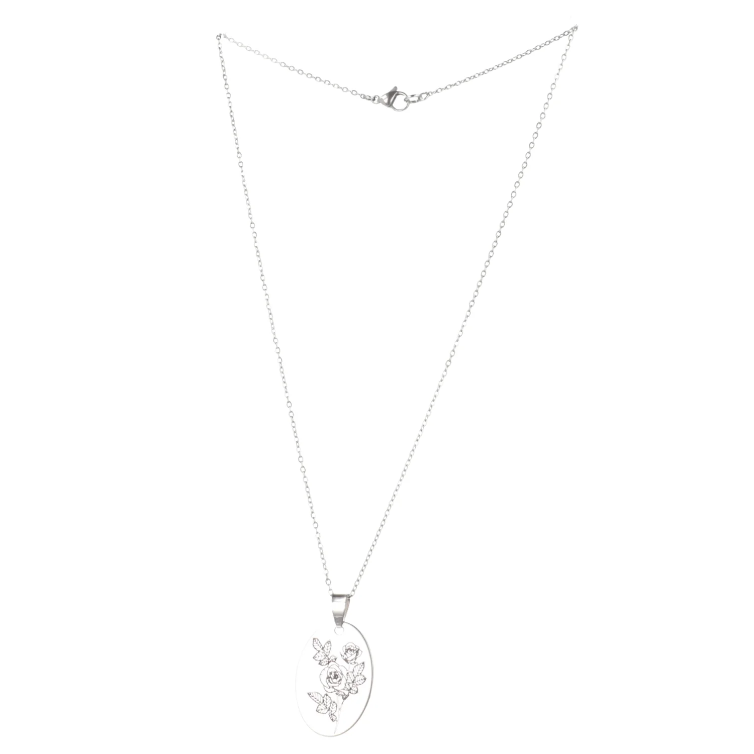 June Birth Flower Necklace - Rose - Image 5