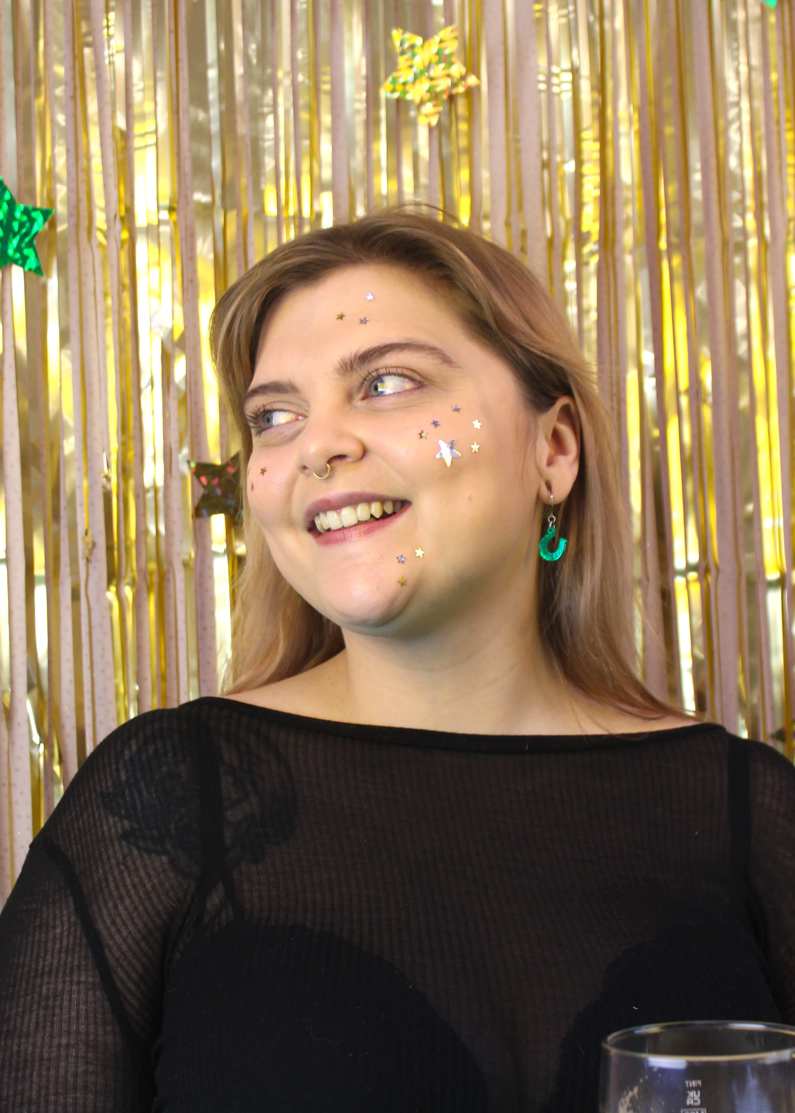 Just My Luck Huggie Hoop Earrings - Green - Image 4