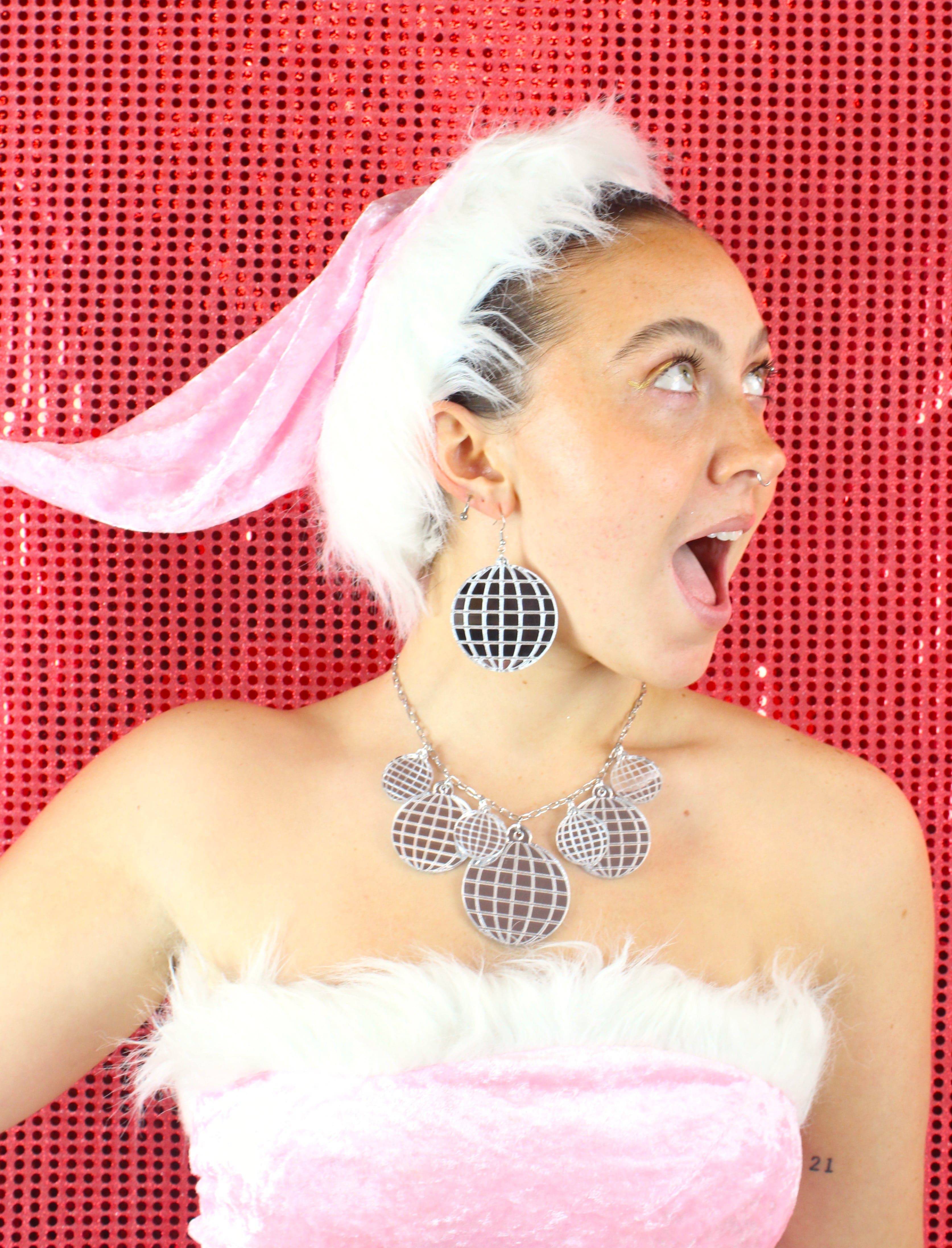 Large Disco Ball Earrings - Image 3