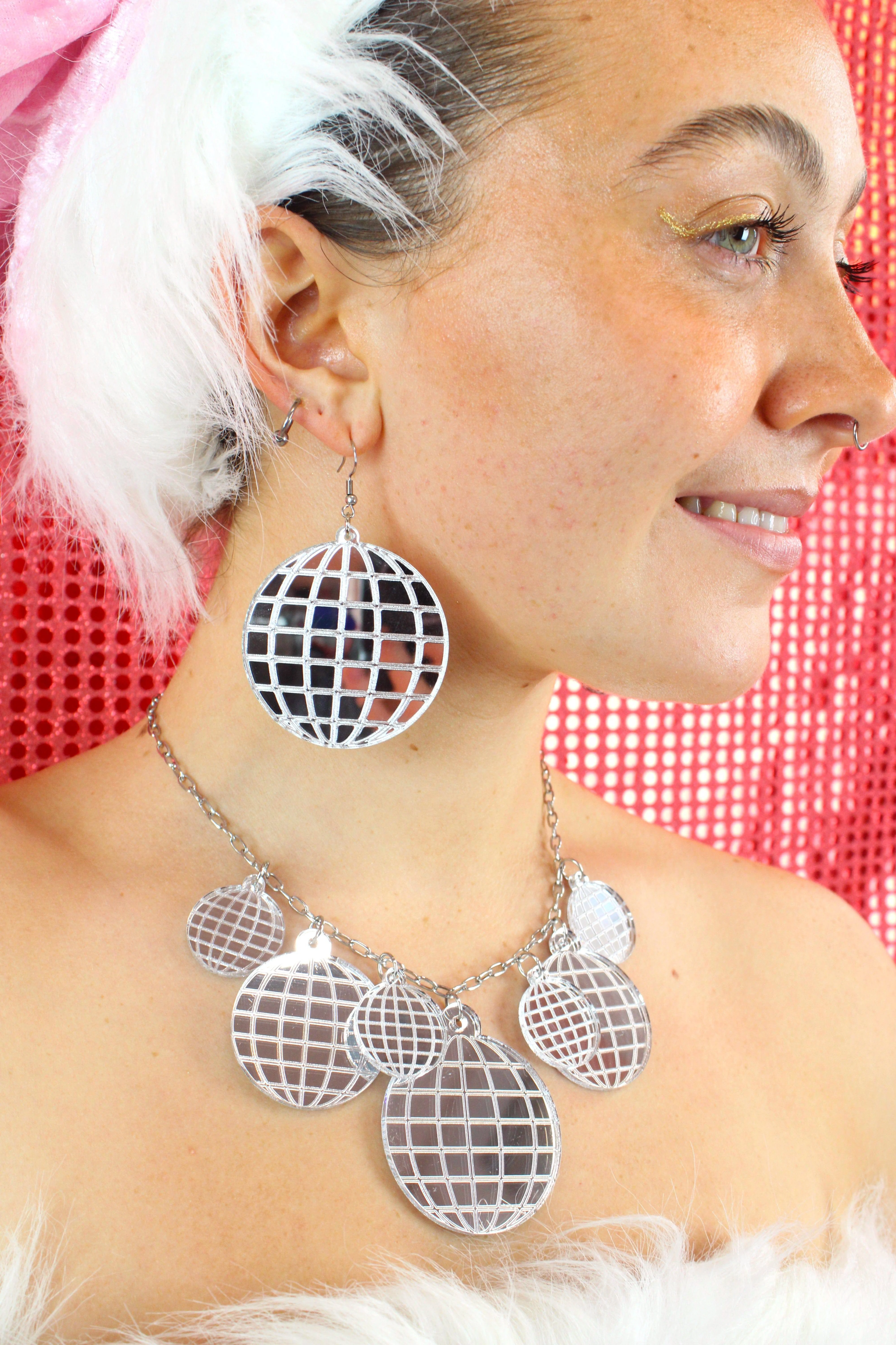 Large Disco Ball Earrings - Image 6