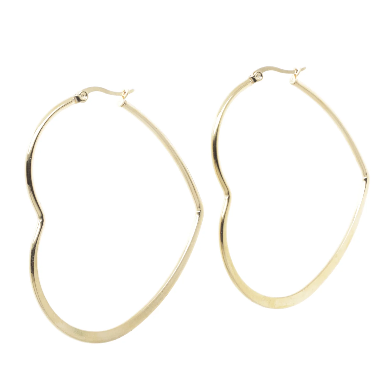Large Heart Hoop Earrings (Gold Plated) - Image 7