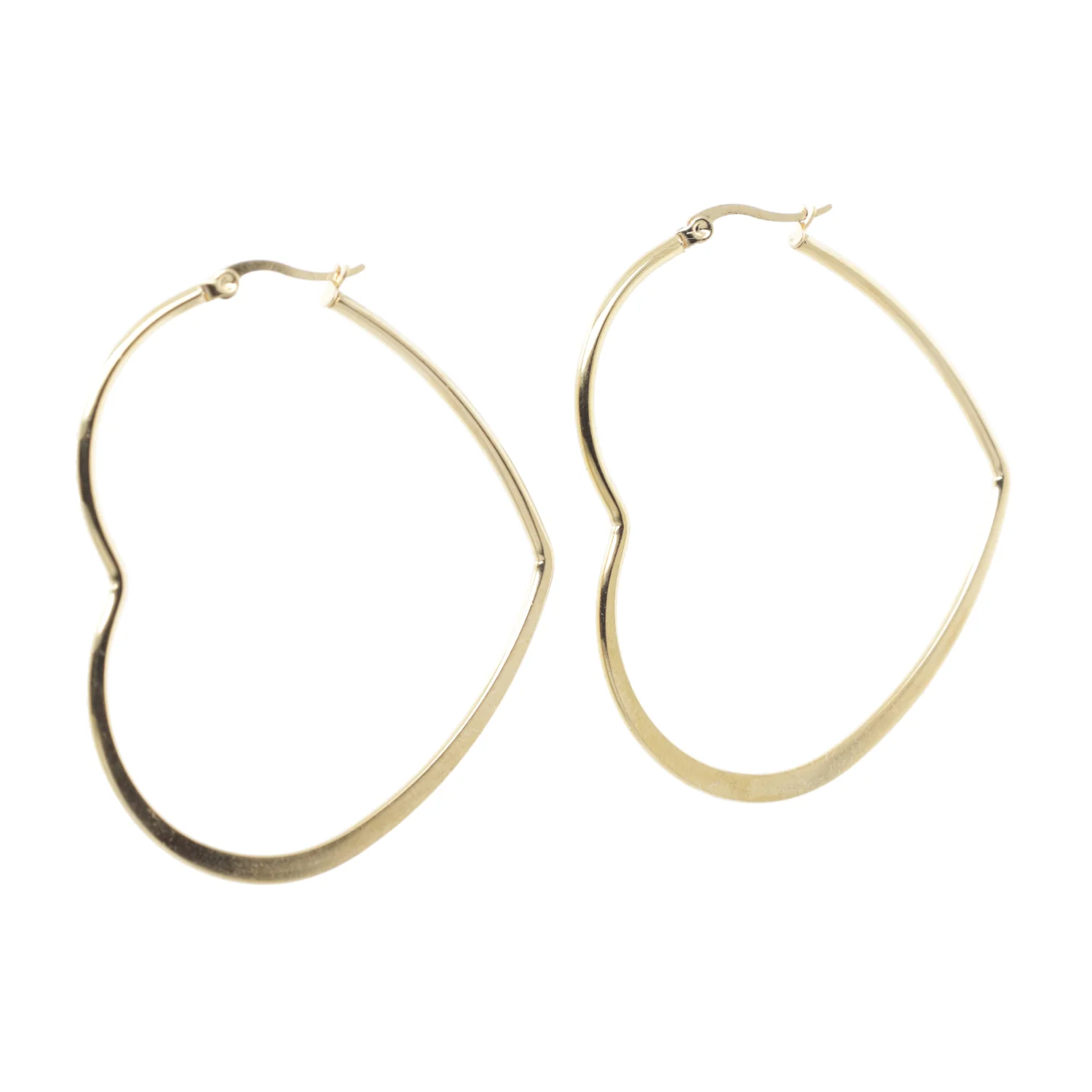 Large Heart Hoop Earrings (Gold Plated) - Image 8