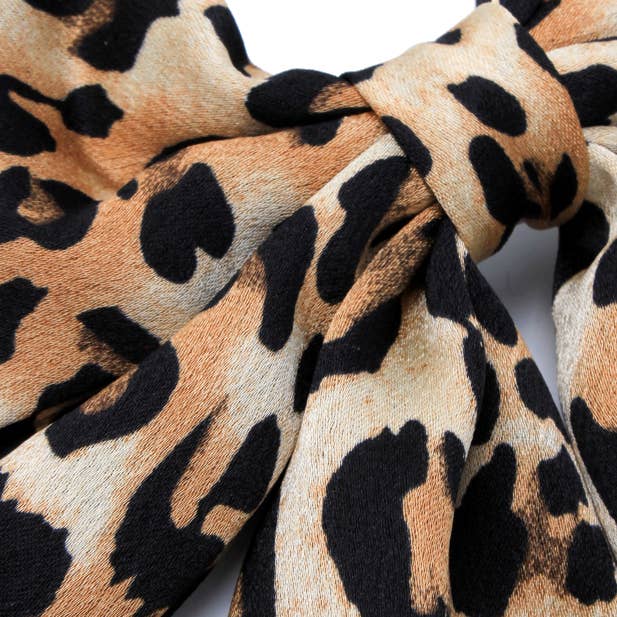 Large Leopard Print Bow Clip - Image 2