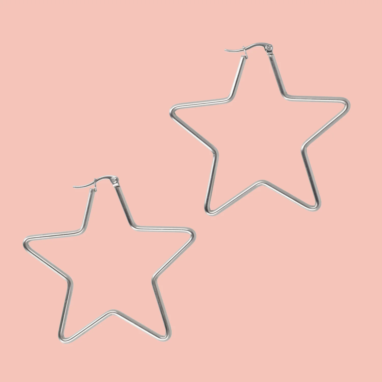 Large Super Star Hoop Earrings