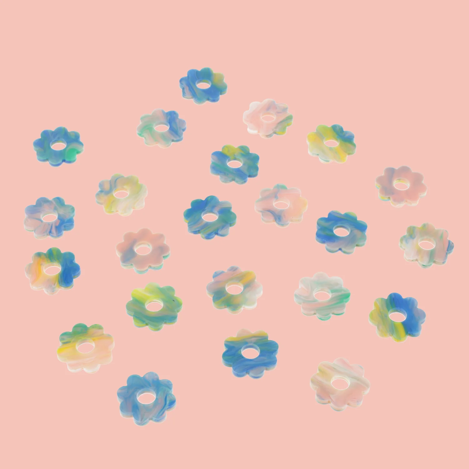 Lazy Daisy Hoop Earrings - Marble Splash - Image 13
