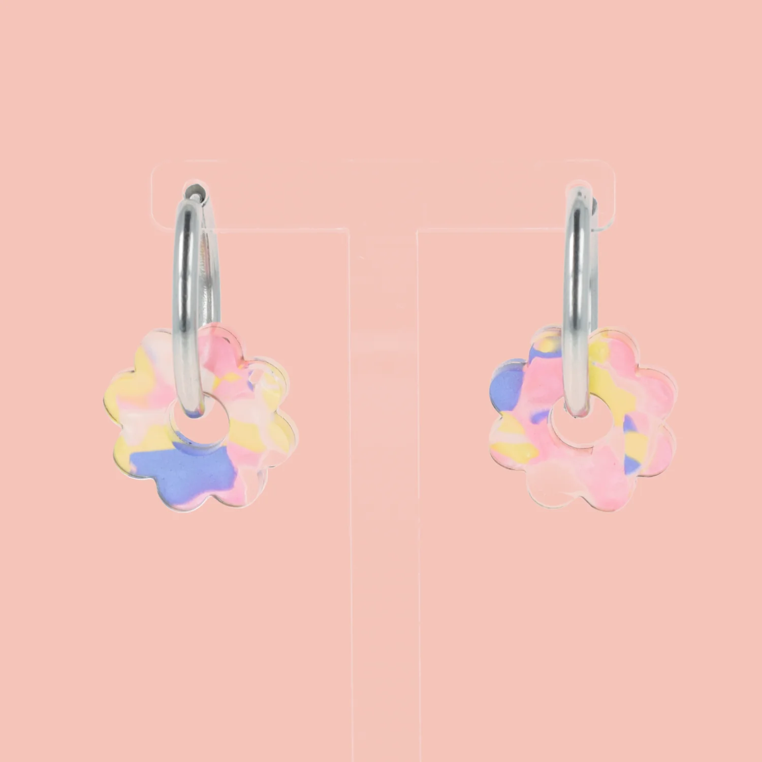 Lazy Daisy Hoop Earrings - Marble Crush - Image 2