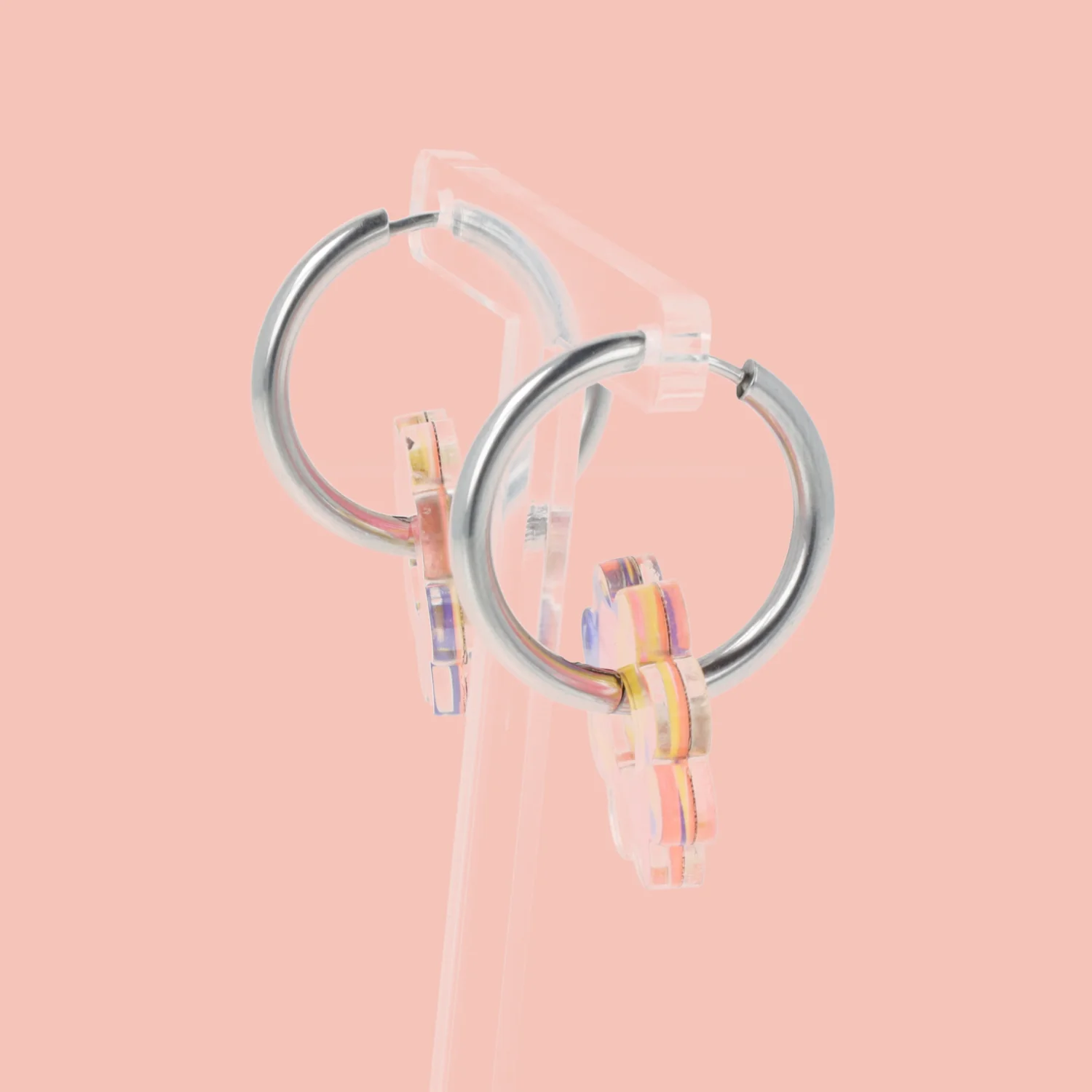 Lazy Daisy Hoop Earrings - Marble Crush - Image 5