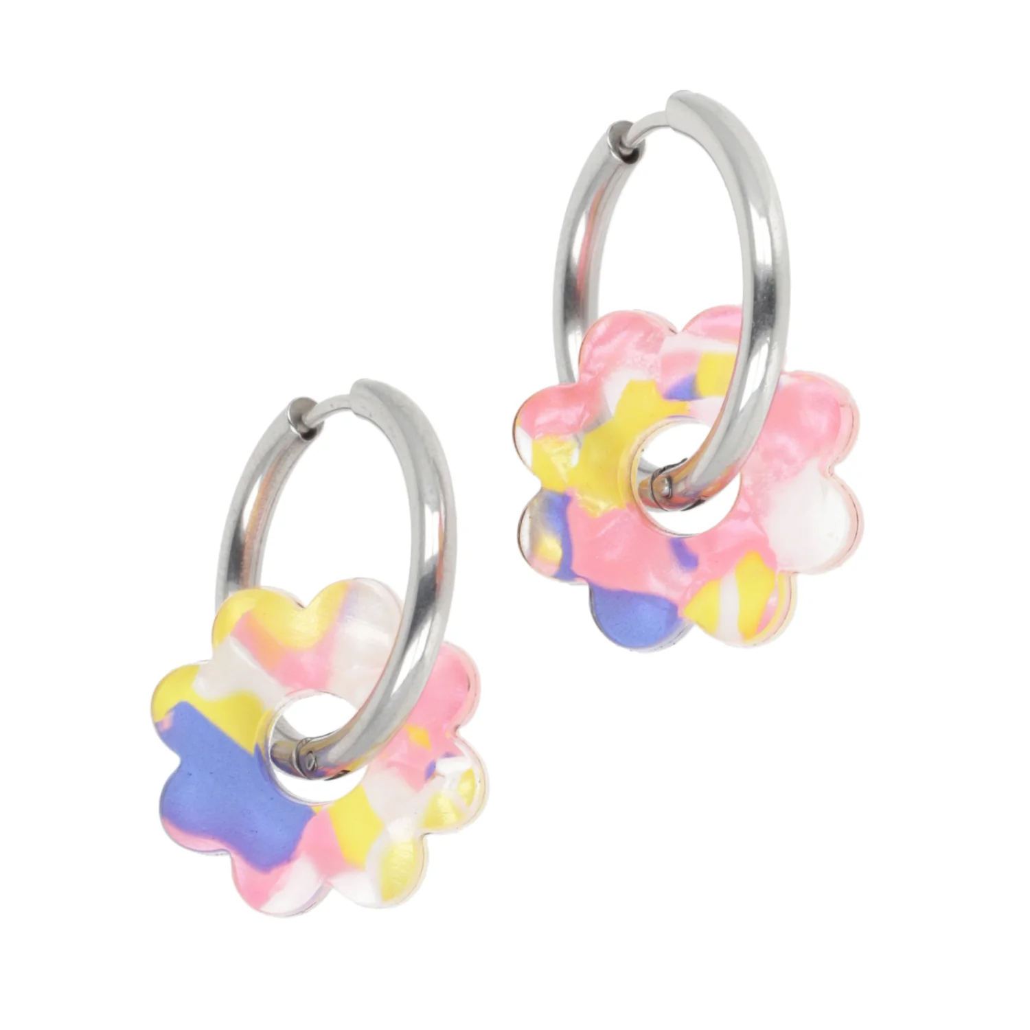 Lazy Daisy Hoop Earrings - Marble Crush - Image 6